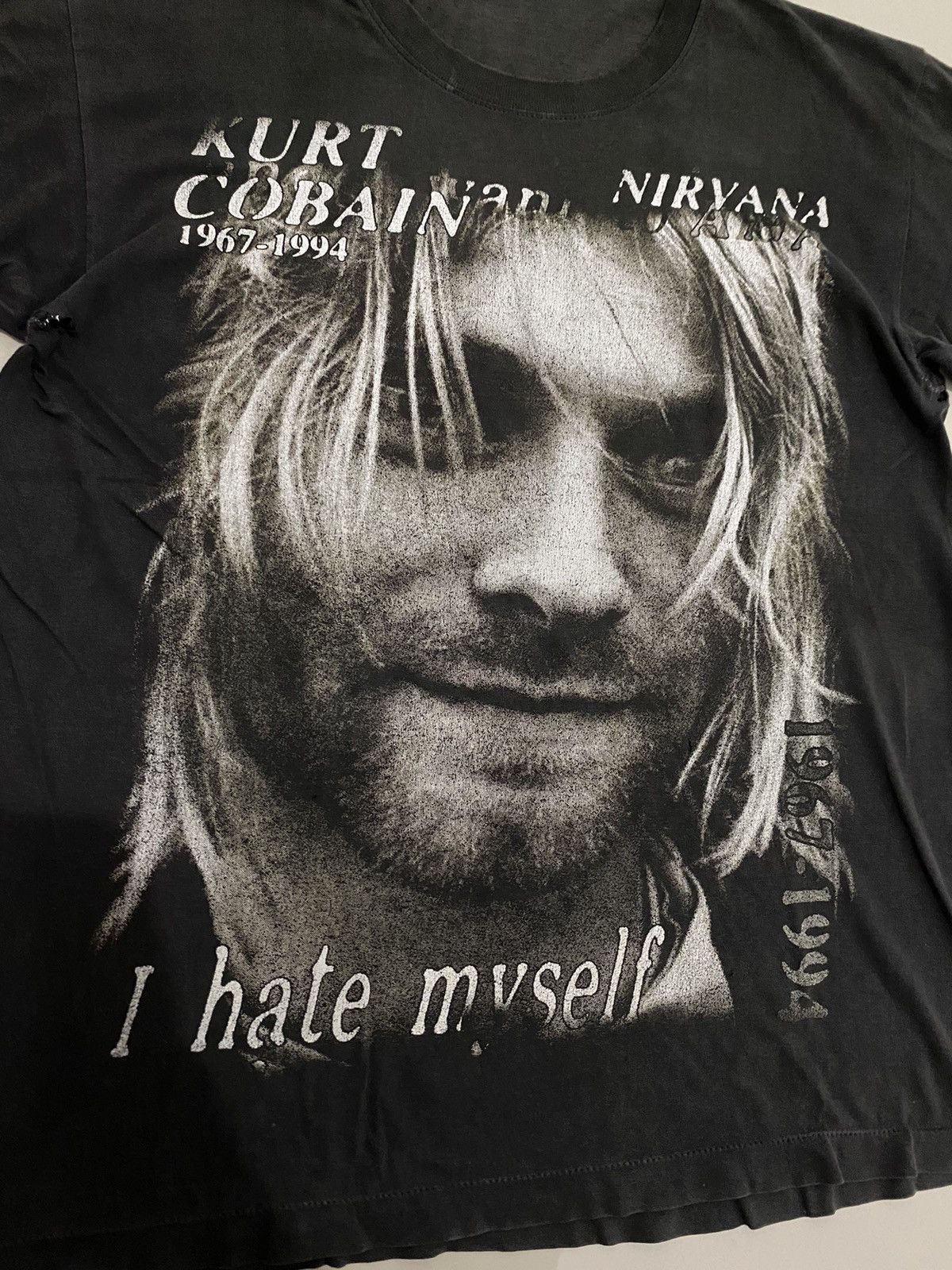 Nirvana Vintage Nirvana Kurt Cobain I Hate My Self 90s Tshirt Size US XL / EU 56 / 4 - 3 Thumbnail
