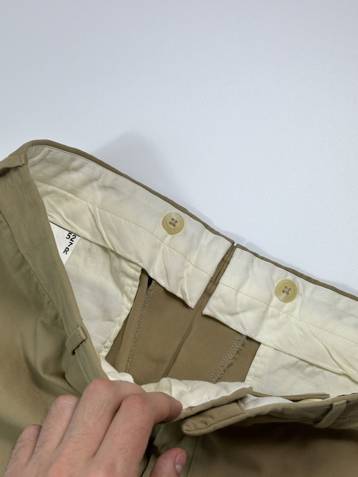 Polo Ralph Lauren Polo Ralph Lauren Classic Pants Men's Made In Italy Beige Size US 33 - 7 Thumbnail
