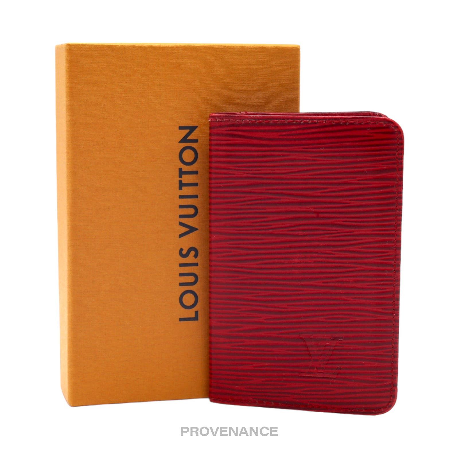 image of Louis Vuitton "malletier" Po Wallet - Red Epi, Men's