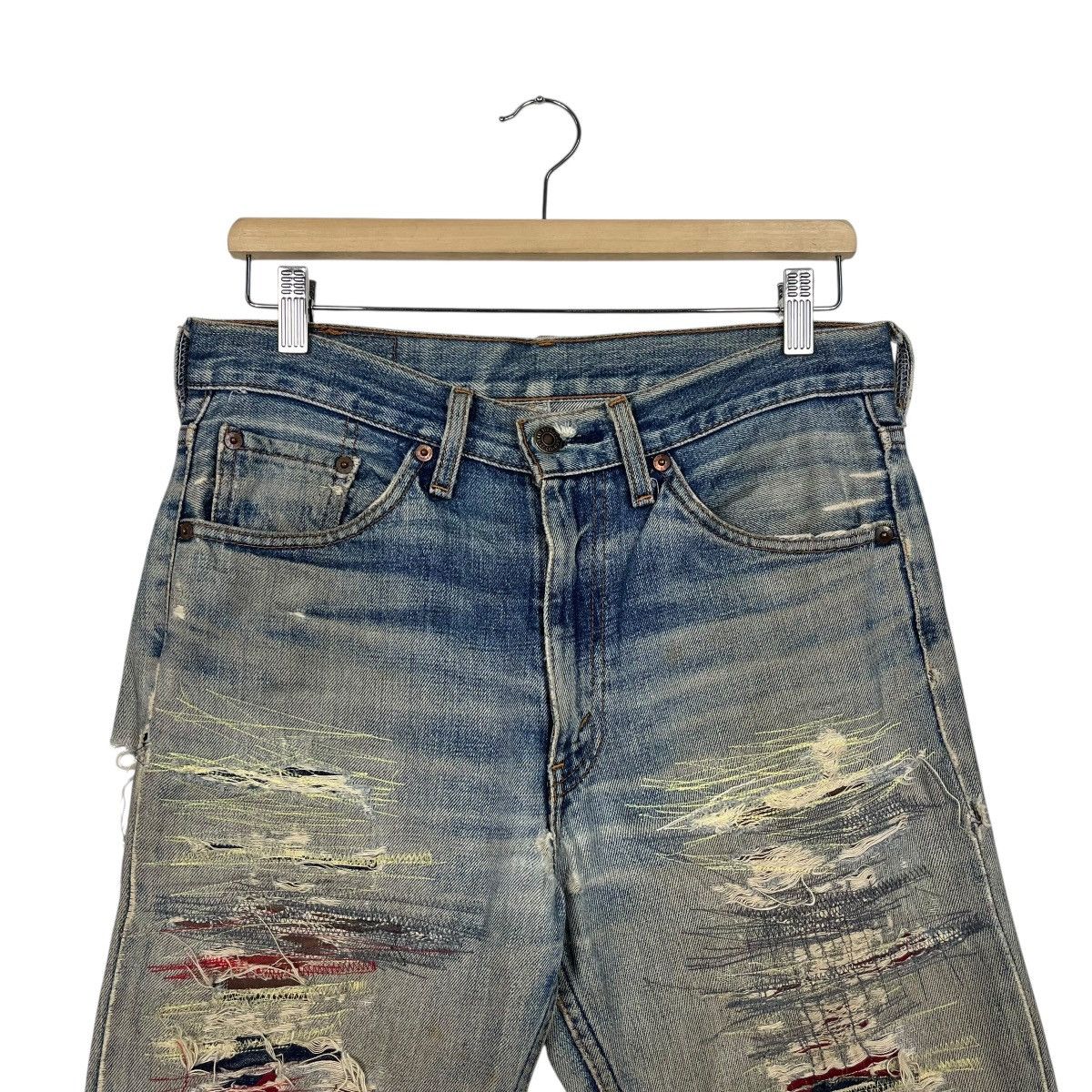 Levi's Vinatage Levis Sashiko Custom Denim Jeans Size US 30 / EU 46 - 2 Thumbnail