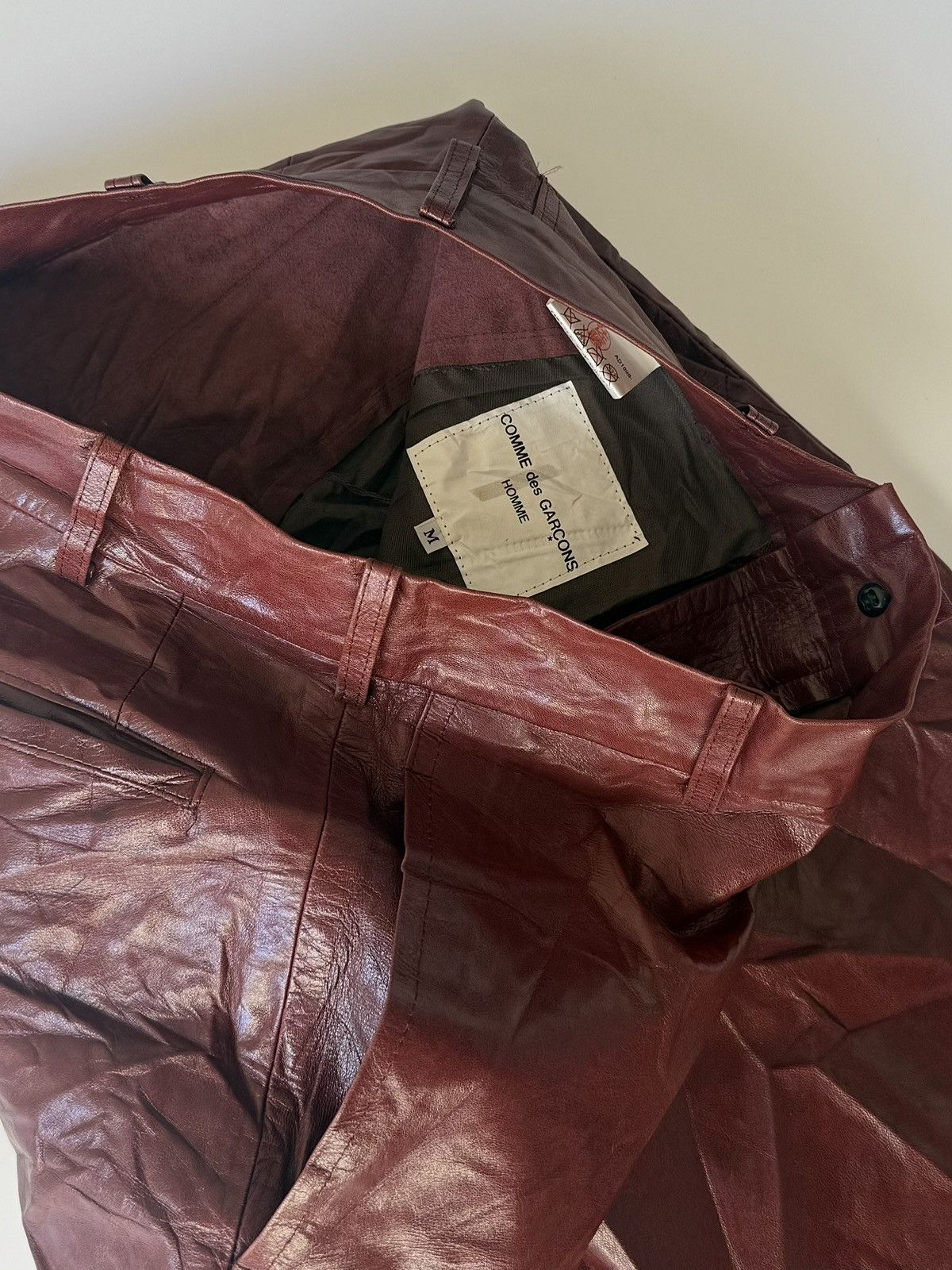 Comme des Garcons 1998 Comme des Garcons Homme Leather Pants Size US 30 / EU 46 - 4 Thumbnail