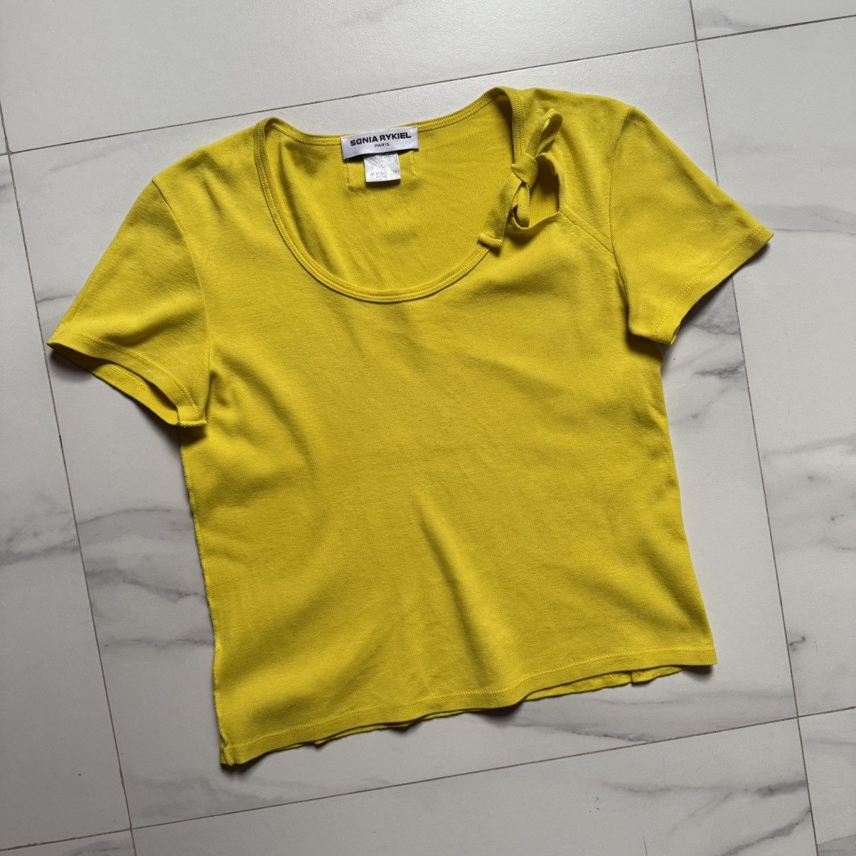 Sonia Rykiel Vintage Y2K Sonia Rykiel Paris Assymetrical Tee Size L / US 10 / IT 46 - 3 Thumbnail