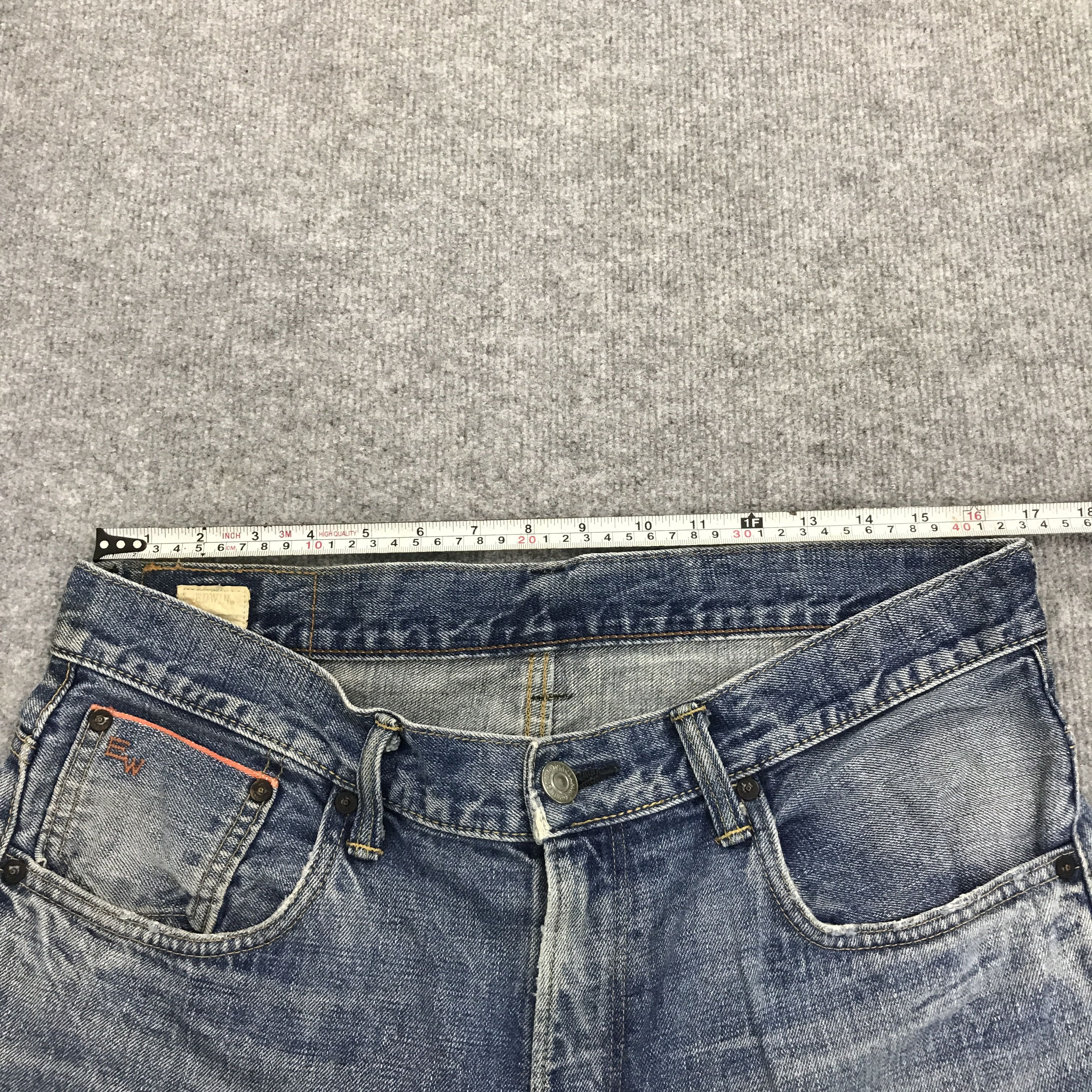 Edwin × Japanese Brand Baggy style edwin distressed jean pants Size US 32 / EU 48 - 7 Thumbnail