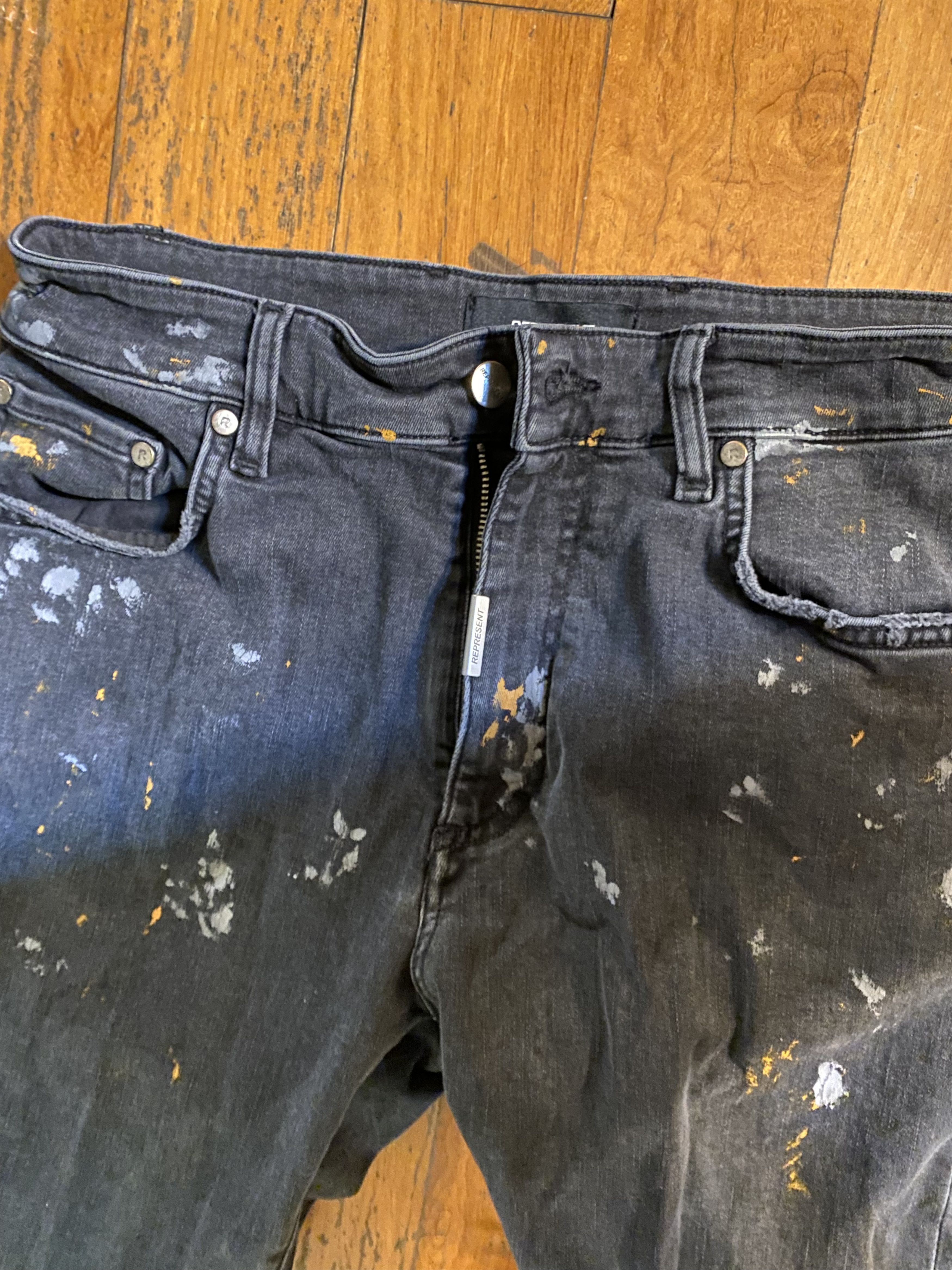Represent Clo. represent paint splatter black skinnies Size US 32 / EU 48 - 2 Thumbnail