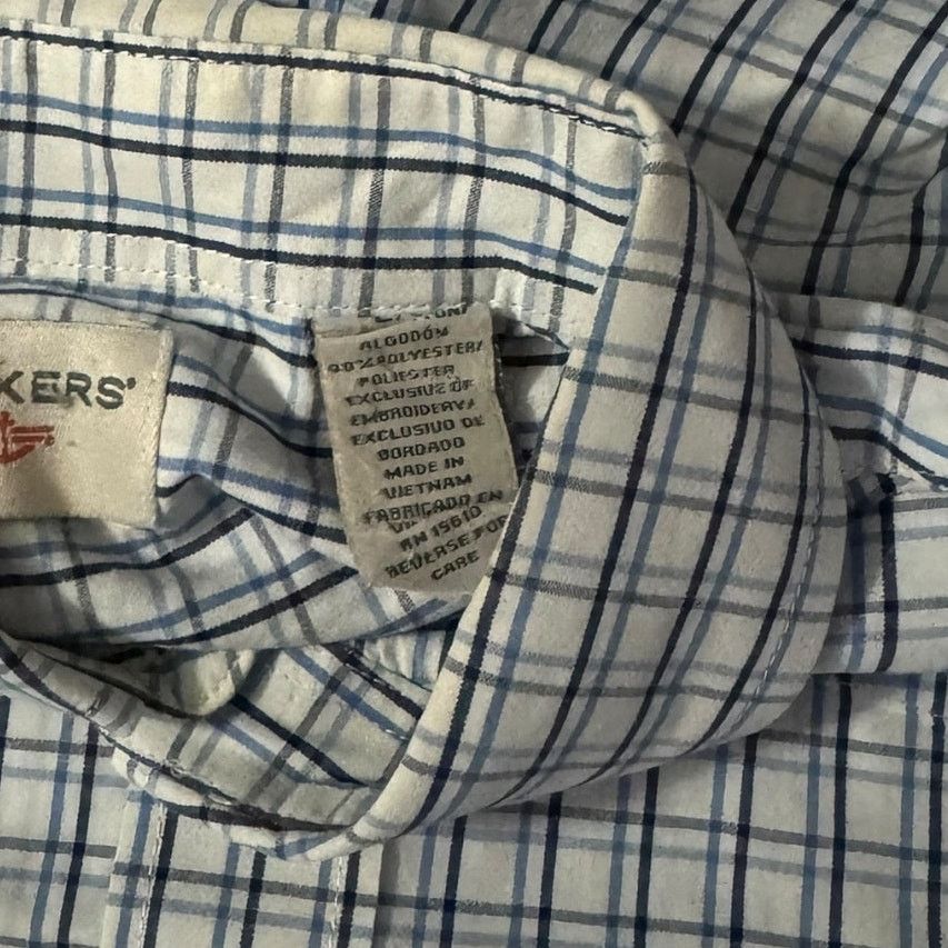 Dockers Dockers Dress Shirt White with Blue Plaid Long Sleeve Large Size US L / EU 52-54 / 3 - 3 Thumbnail
