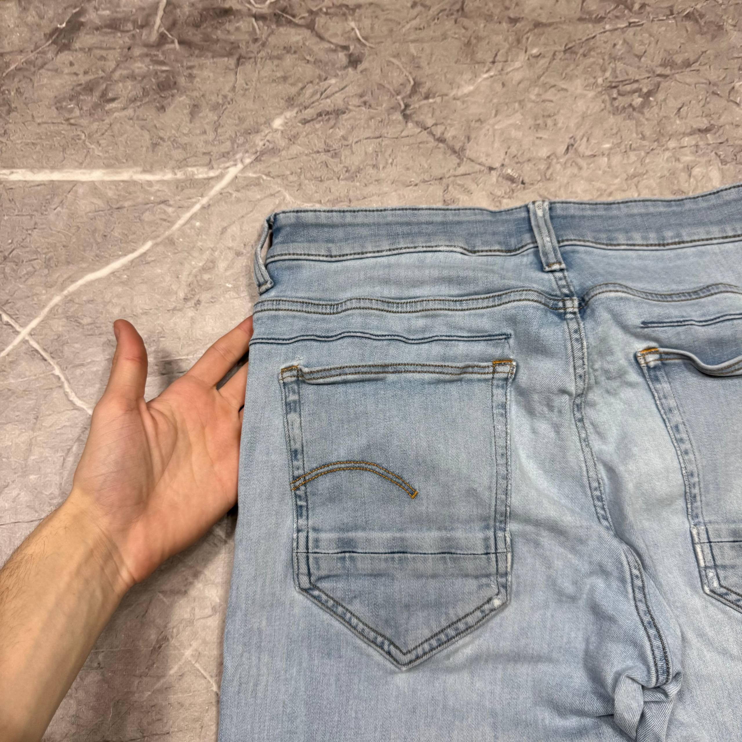 G-Star G-Star Raw Denim Faded Blue Y2K D-Staq 5-Pocket Jeans 32x32 Size US 33 - 4 Thumbnail