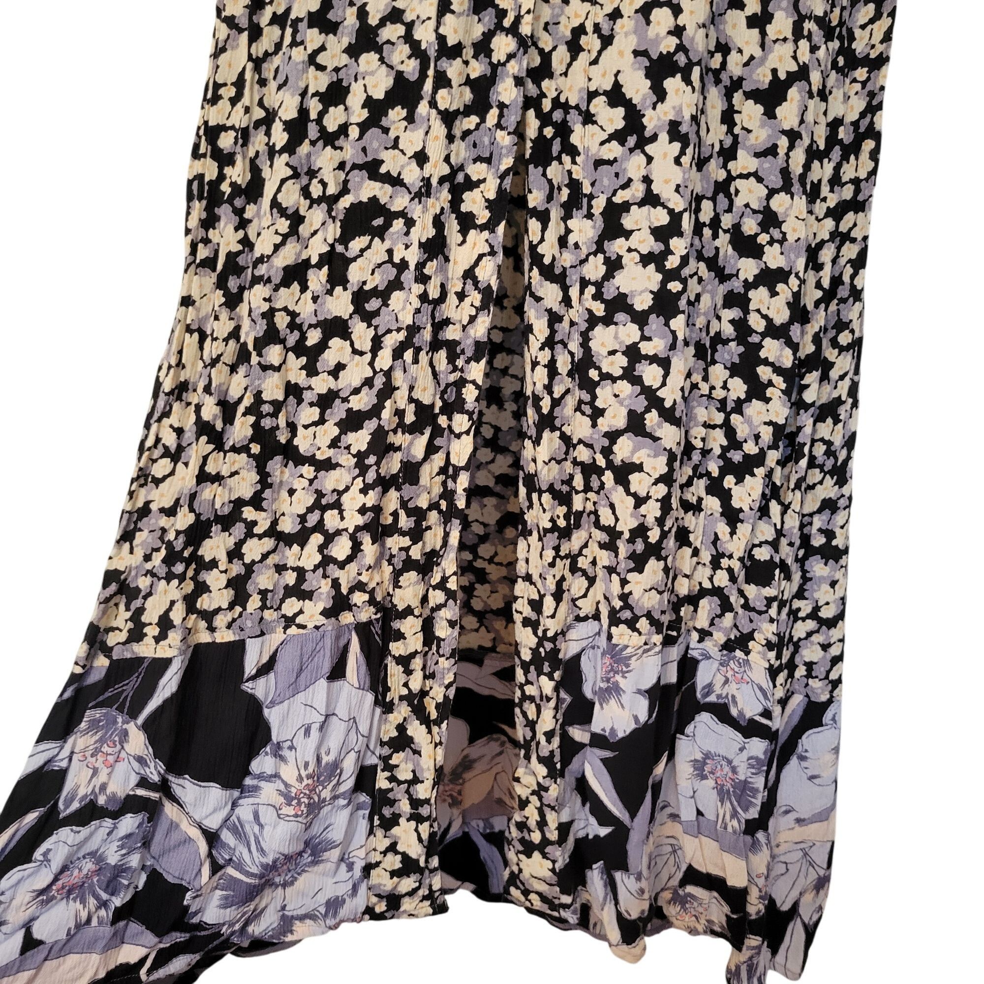 Billabong Billabong Blue Floral Maxi Dress M Long Sleeves ALLEGRA Kimo Size M / US 6-8 / IT 42-44 - 4 Thumbnail