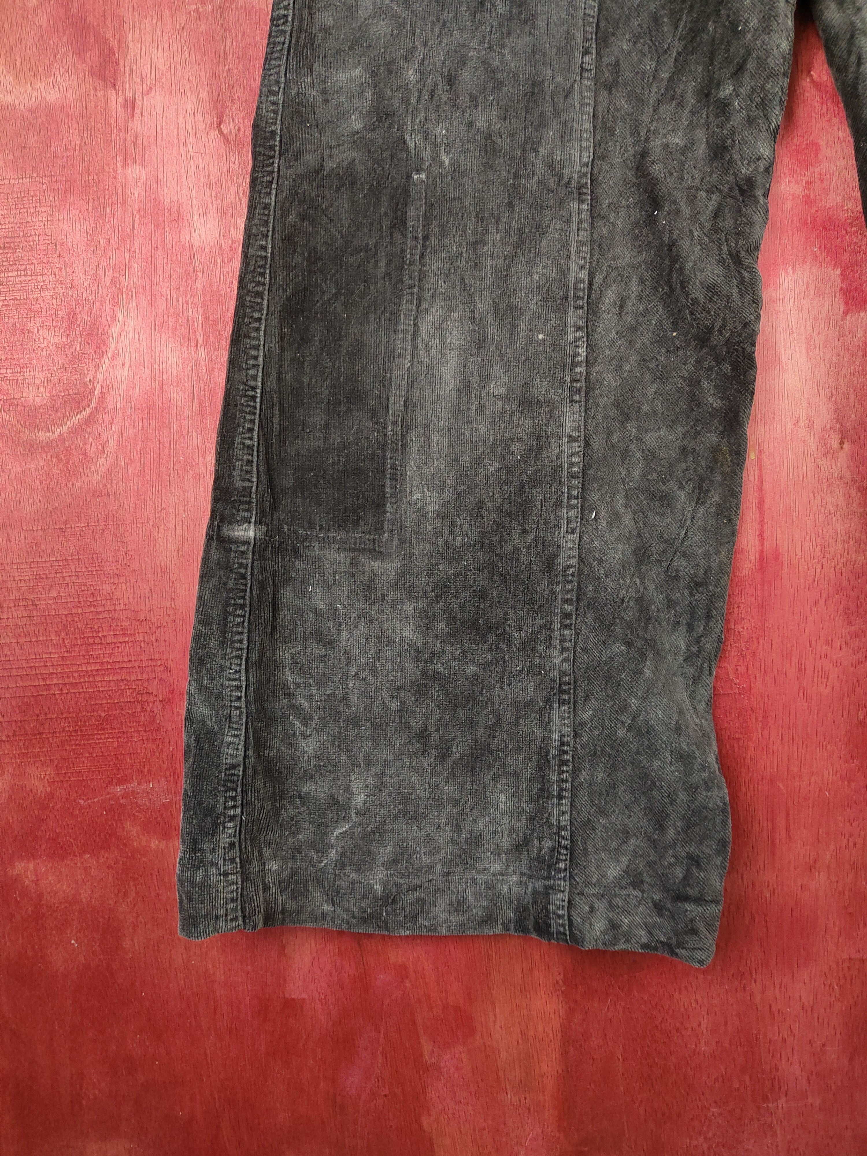 Fake London Genius Fake London Genius Black Corduroy palazo Pants #S1488 Size 28" / US 6 / IT 42 - 5 Thumbnail
