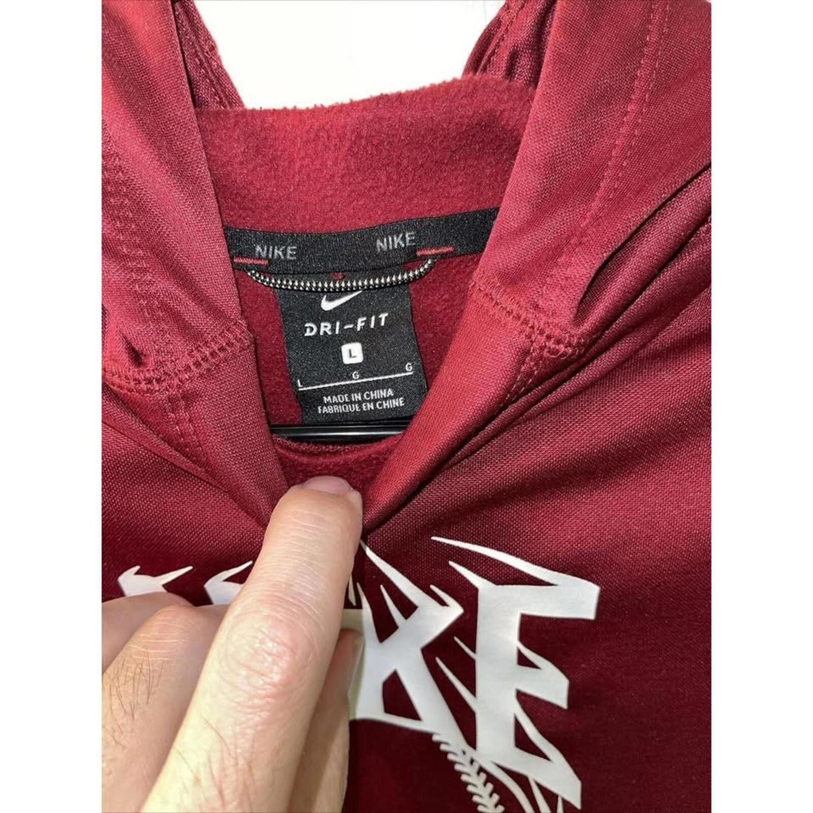 Other Nike Dri-FIT Maroon Hoodie with Bold Graphic Size US L / EU 52-54 / 3 - 3 Thumbnail