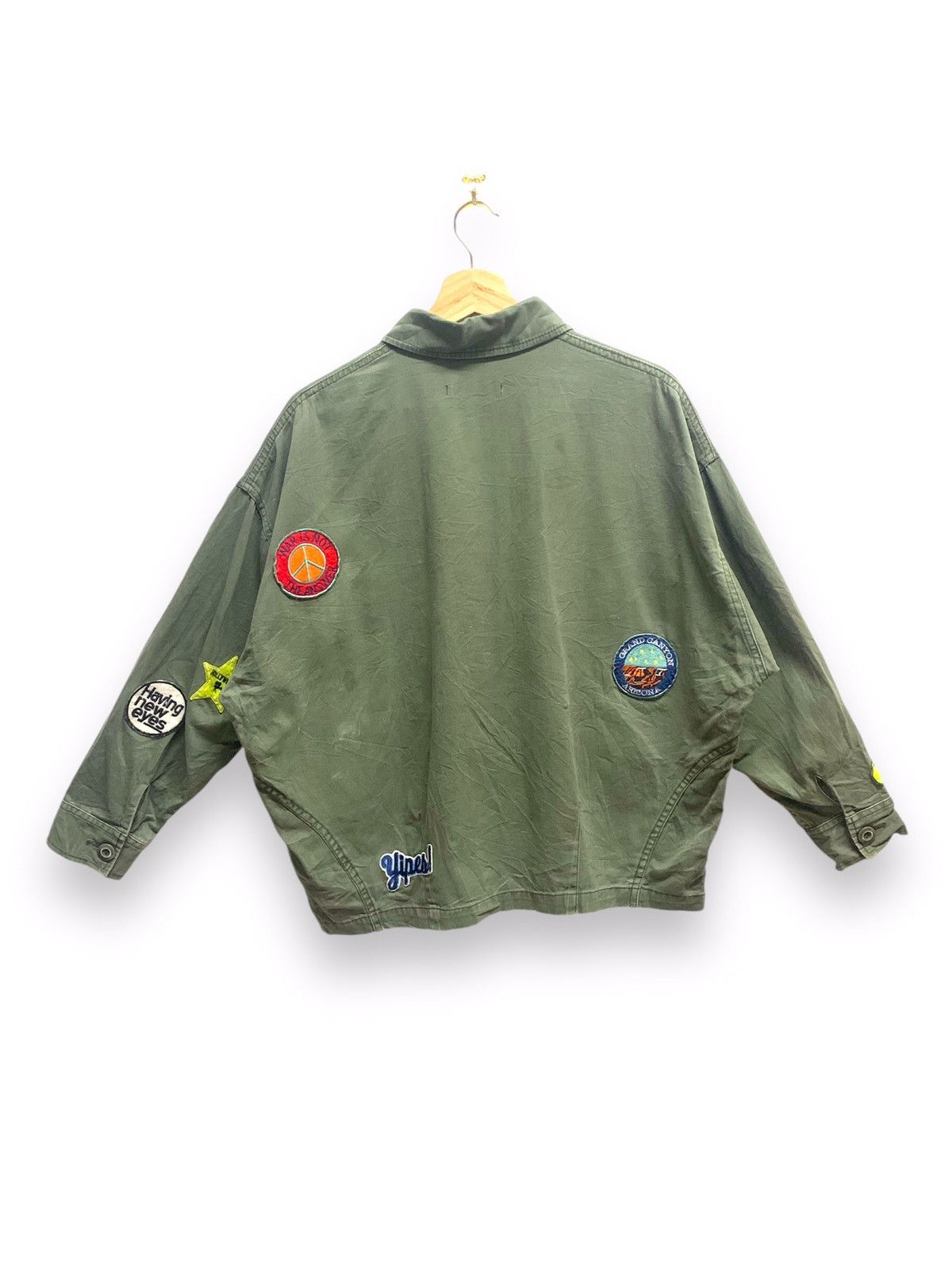 Japanese Brand MOUSSY Jacket Green Army Patches Size US XL / EU 56 / 4 - 6 Thumbnail