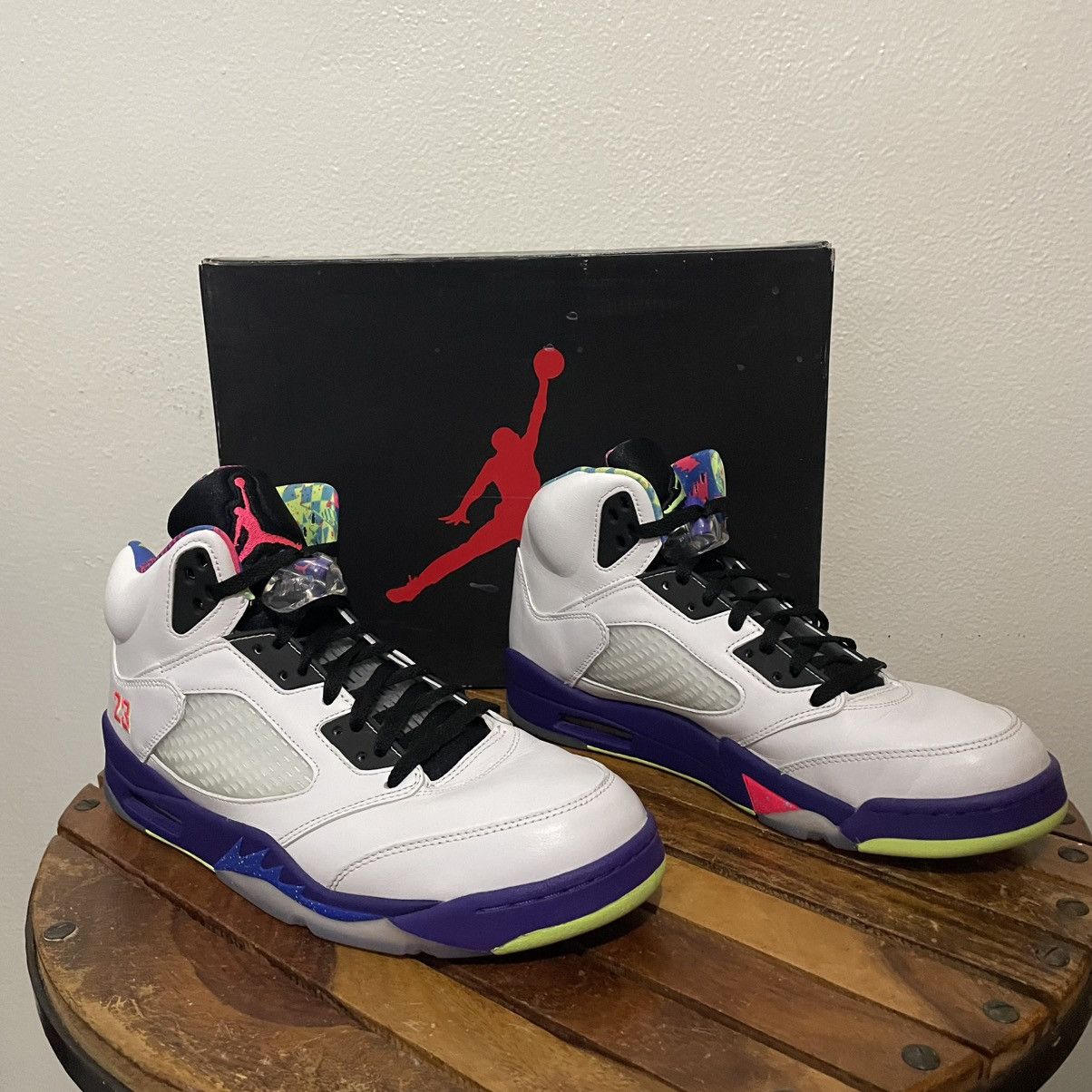 Jordan Brand × Nike Nike Air Jordan 5 Retro Alternate Bel-Air Mens US Size 12 Size US 12 / EU 45 - 4 Thumbnail