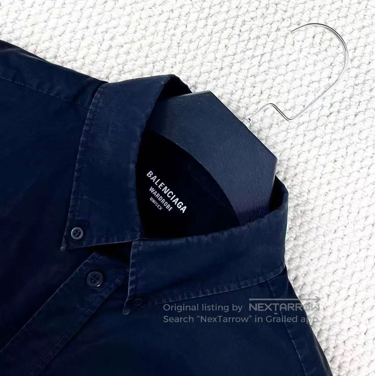 balenciaga black and yellow logo shirt jacket.