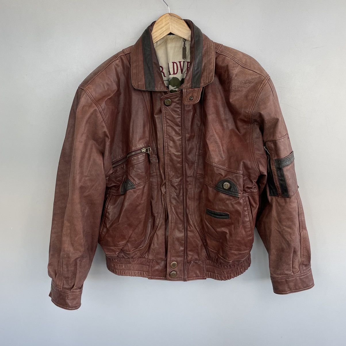 Vintage Vintage Archive leather Bomber jacket distressed y2k | Grailed