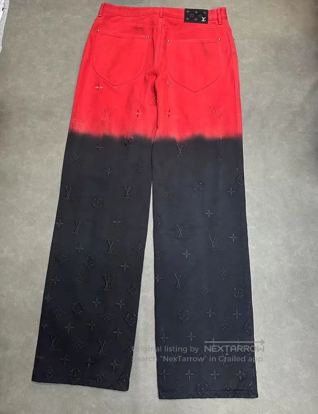 Louis Vuitton Louis Vuitton Gradient Logo Embroidered Straight Jeans. Size US 32 / EU 48 - 2 Thumbnail