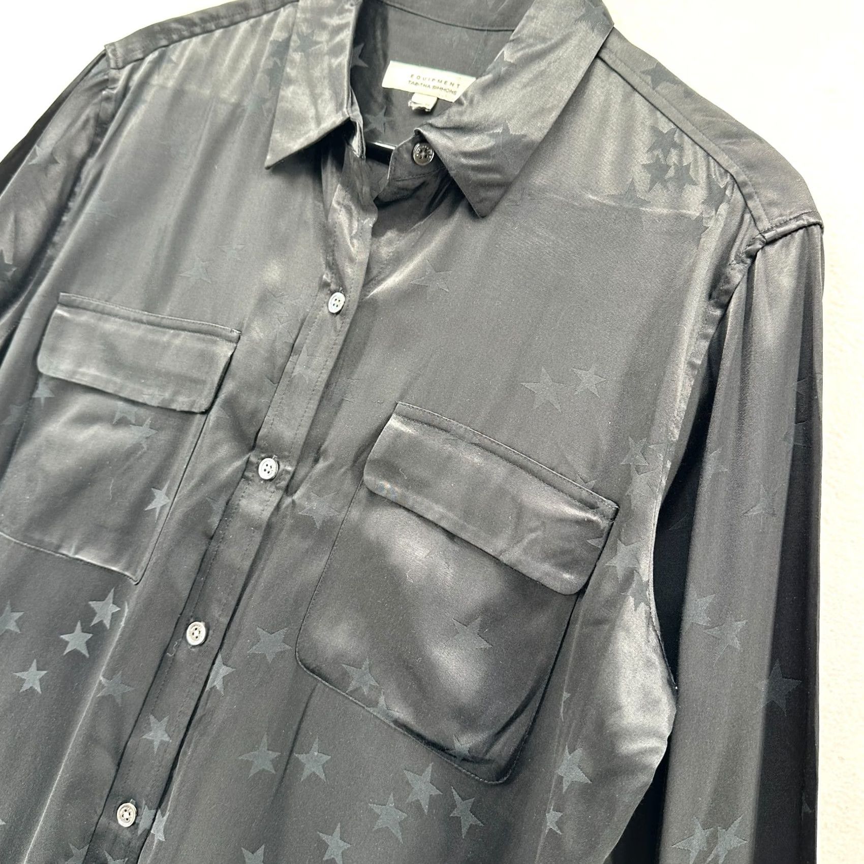 Equipment Equipment Button-Up Shirt Women Silk Stars Black M Size M / US 6-8 / IT 42-44 - 4 Thumbnail