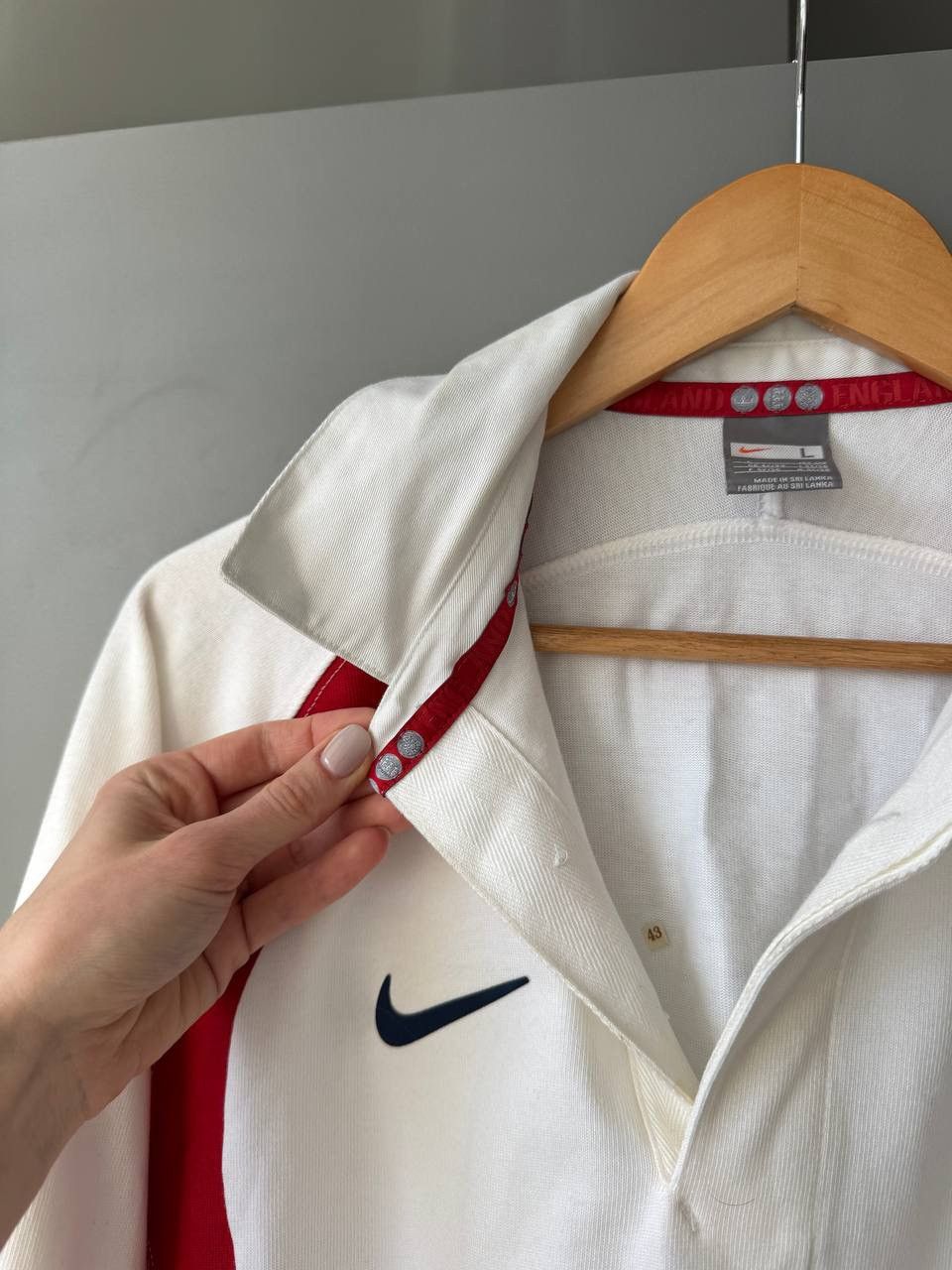 Nike Nike England Rugby Jersey O2 Long Sleeve 2000s (Odell 09) Size US L / EU 52-54 / 3 - 7 Thumbnail