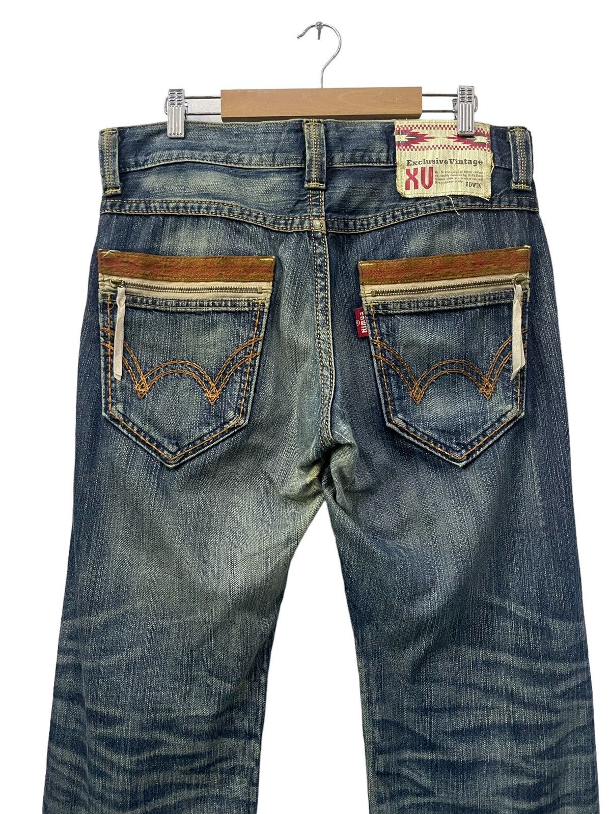Edwin × Vintage Edwin Japan Exlusive Vintage Straight Cut Suedes trim Jeans Size US 32 / EU 48 - 9 Thumbnail