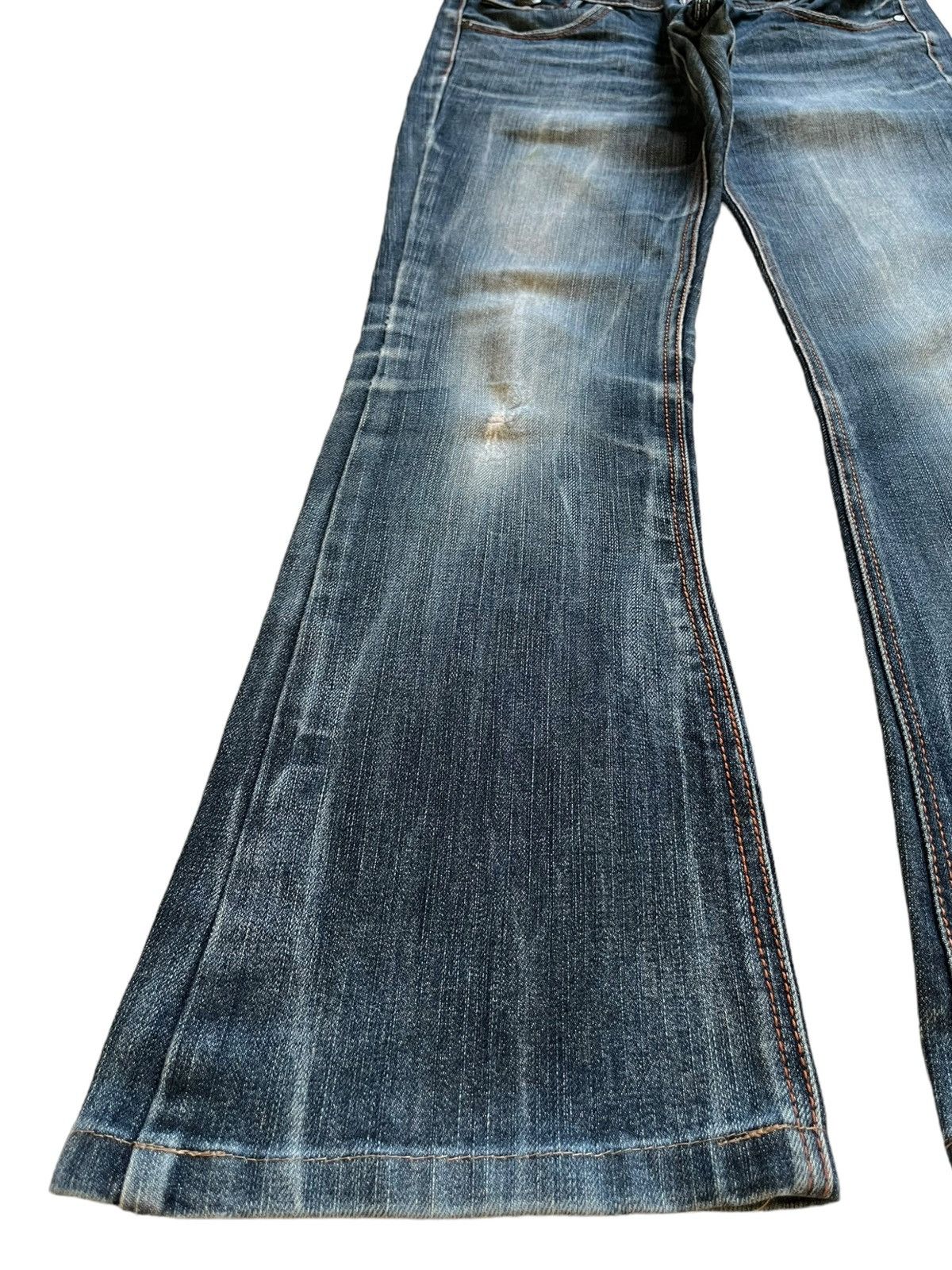 Bcbgmaxazria × Japanese Brand SALES🔥Vintage Japanese BCBG Buckle Flare Jeans Size 29" - 6 Thumbnail