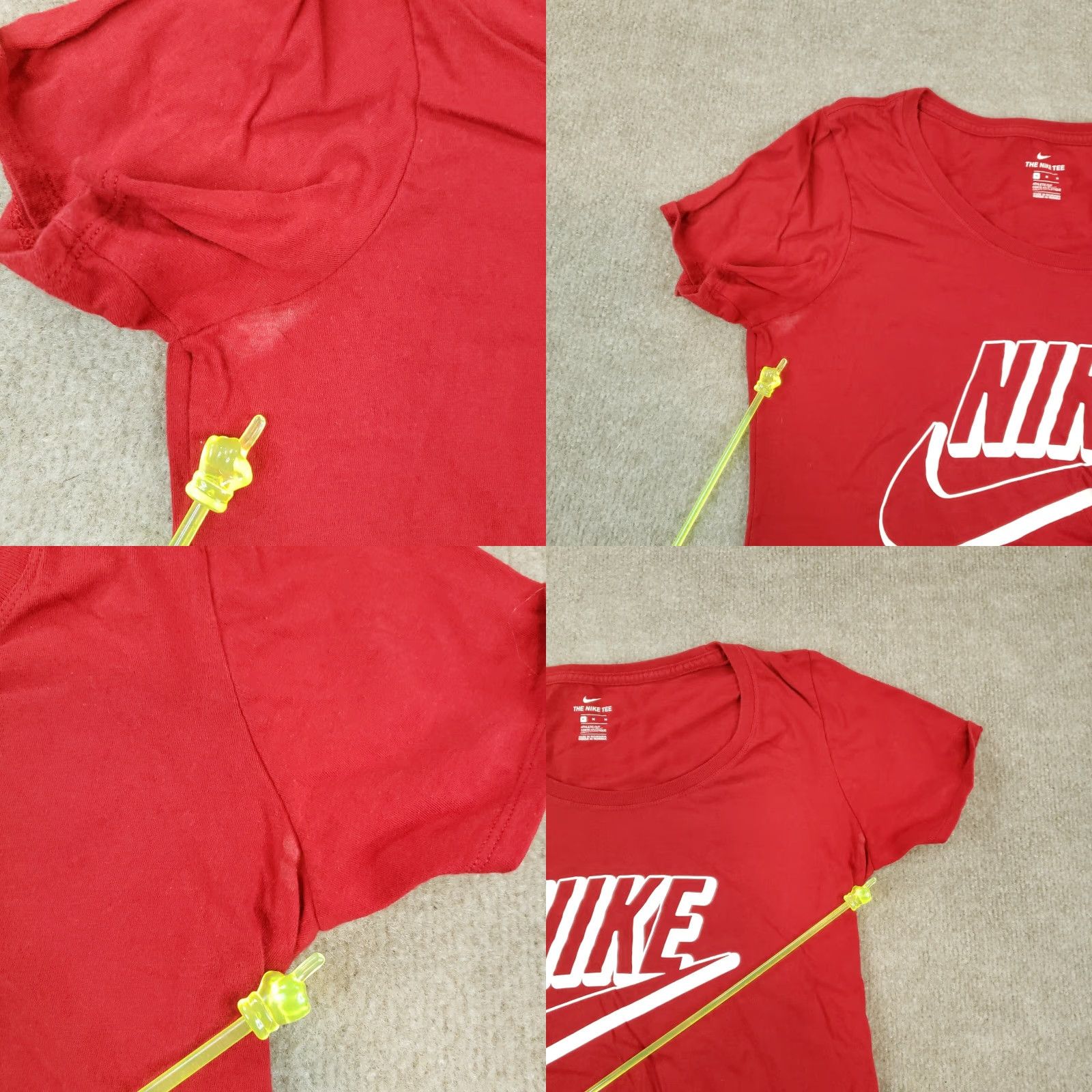 Nike Nike T-shirt Womens Medium Red Athletic Fit Round Neck Short Sleeve Casual Size M / US 6-8 / IT 42-44 - 8 Thumbnail