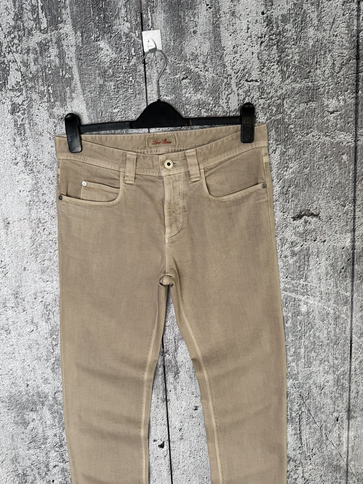 Loro Piana Loro Piana Beige Denim Chino Pants Metal Logo FAE8342 Jeans Size US 31 - 3 Thumbnail