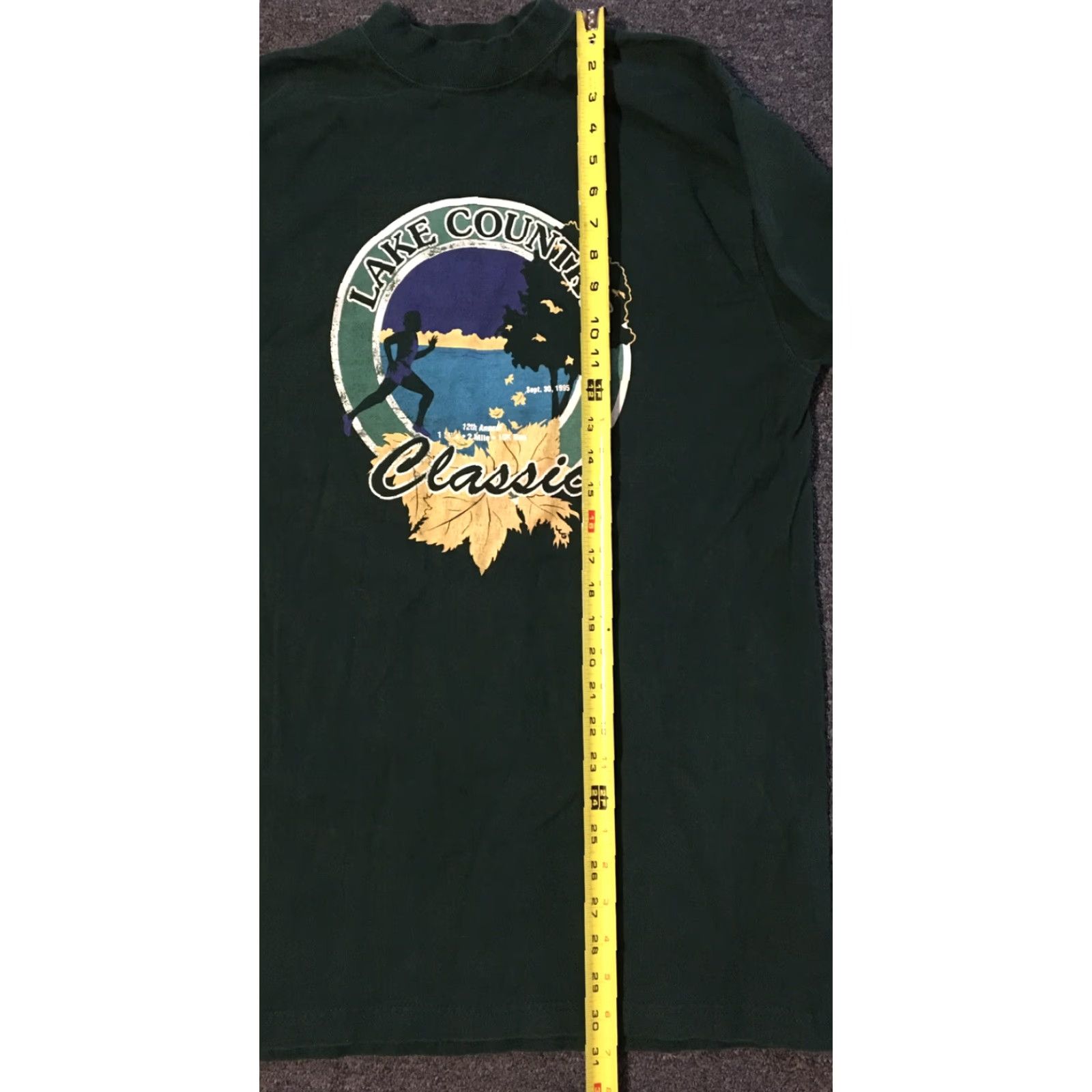 Fruit Of The Loom VINTAGE 90s Minnesota Otter Tail Lake Marathon Shirt Long Sleeve Green USA Fruit of the Loom Men Large Graphic Tee Grunge Style Size US L / EU 52-54 / 3 - 6 Thumbnail
