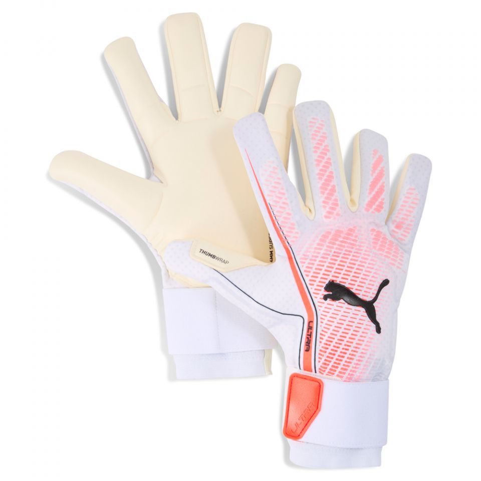 Puma PUMA Football Soccer Ultra Hybrid GoalKeeper Gloves White 8 Size ONE SIZE - 1 Thumbnail