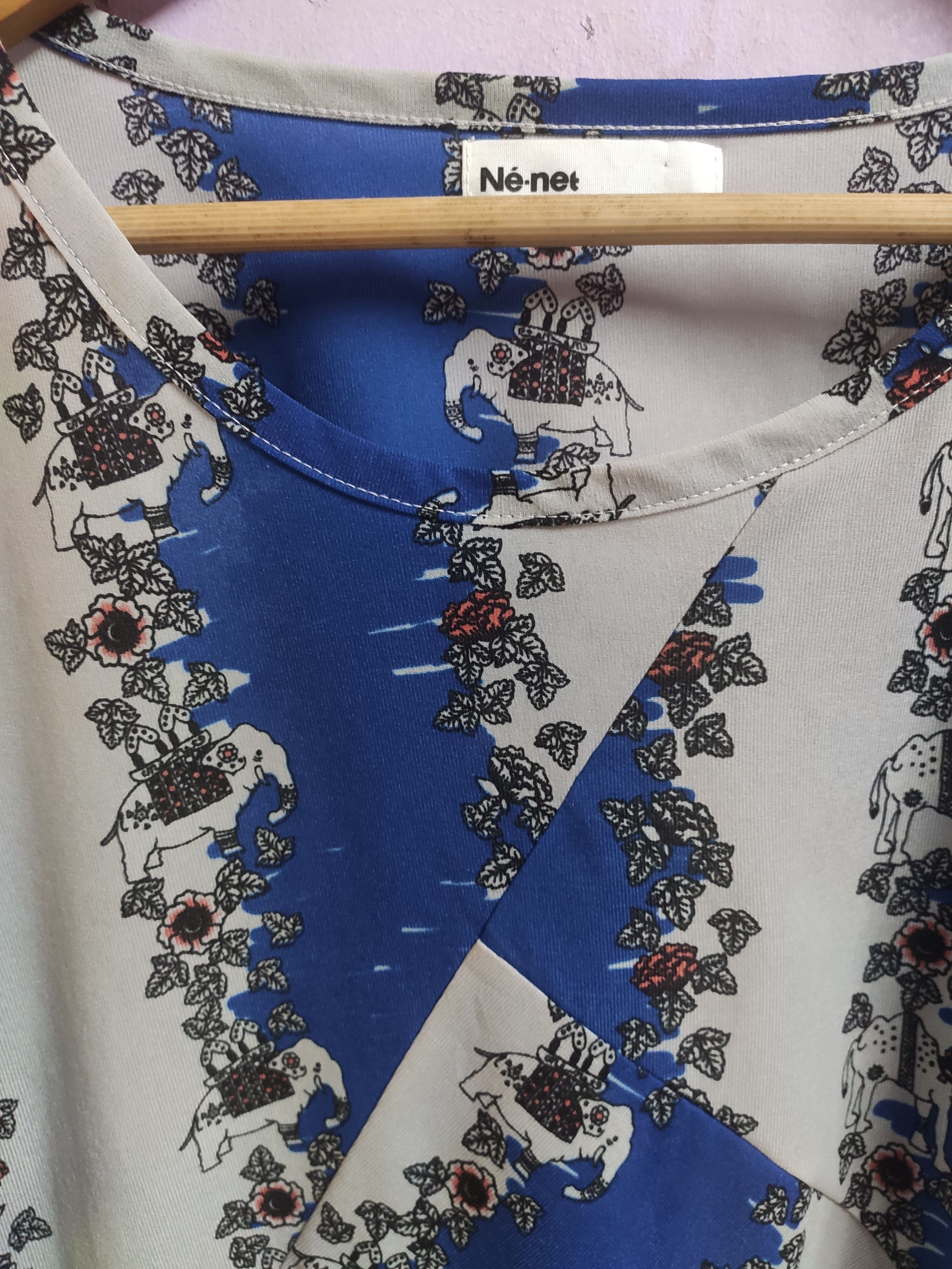 Issey Miyake × Ne-Net Ne-net Issey Miyake Animals Printed Blouse Size L / US 10 / IT 46 - 3 Thumbnail