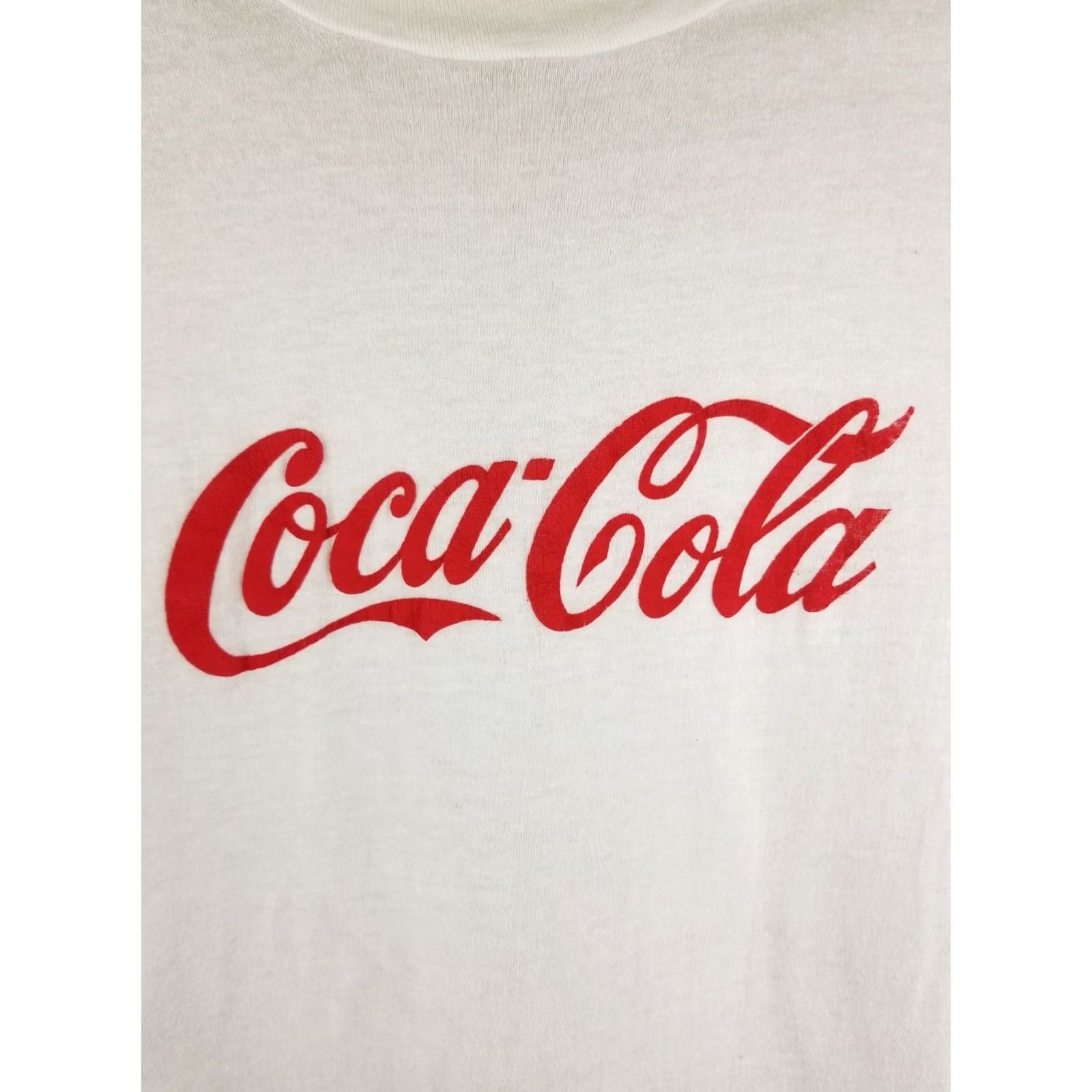Vintage VINTAGE 80' COCA COLA COKE PROMO SINGLE STITCH WHITE T-SHIRT LARGE Mens Size US L / EU 52-54 / 3 - 2 Thumbnail