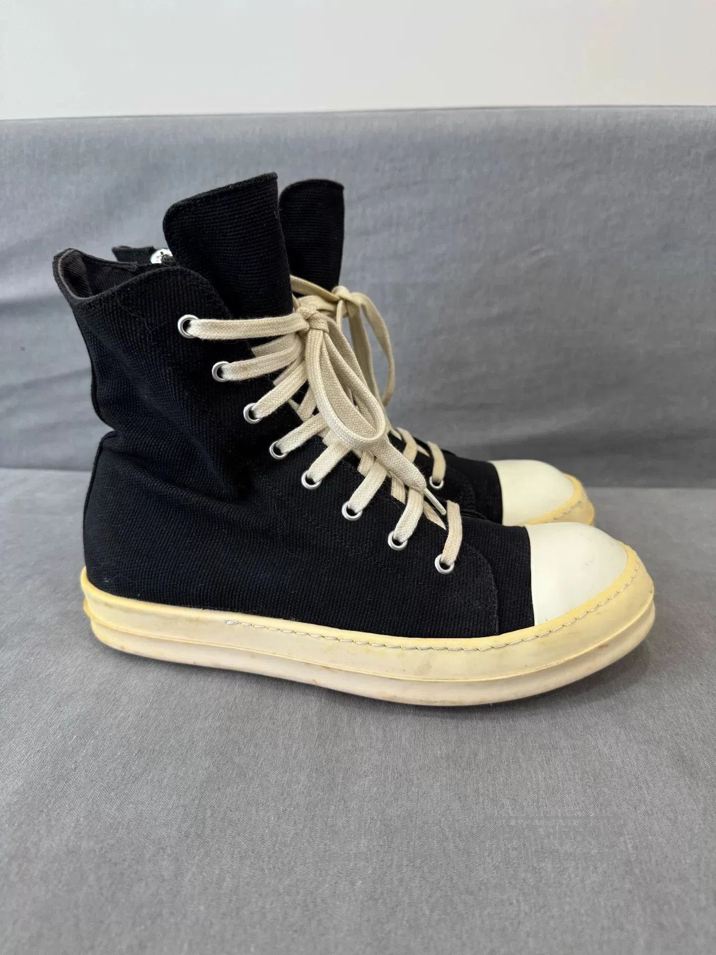 Rick Owens rick owens canvas high top sneakers size 40. Size US 7.5 / EU 40-41 - 2 Thumbnail