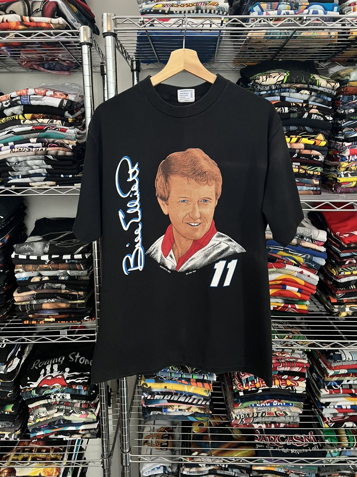 NASCAR 1992 Bill Elliott 11 Hunter Single Stitch Racing Tee Size US L / EU 52-54 / 3 - 1 Thumbnail