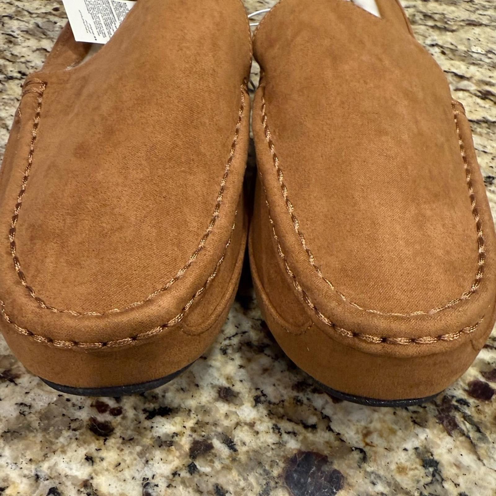 Other Banana Republic Factory tan faux leather & fur slipper XL Size US 7.5 / IT 37.5 - 3 Thumbnail