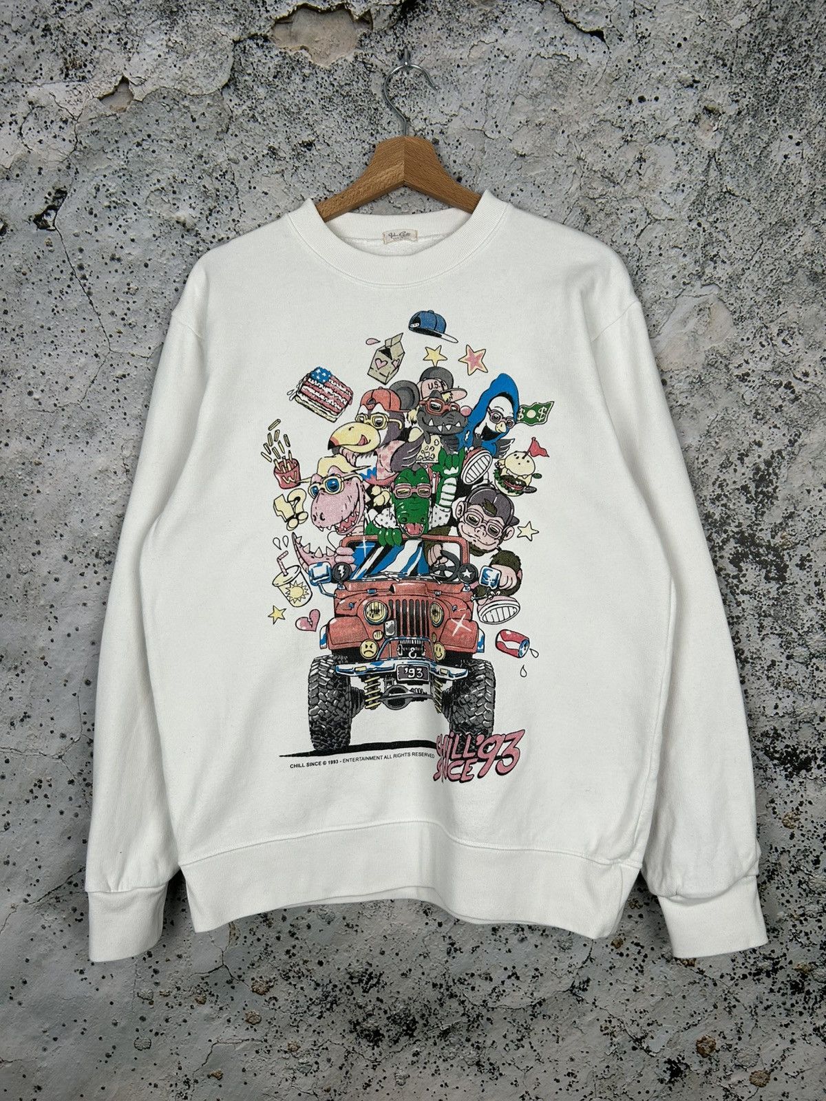 Vintage Vintage Chill Since 1993 Trip Crewneck Boxy Rap Baggy Hype Size US M / EU 48-50 / 2 - 1 Thumbnail