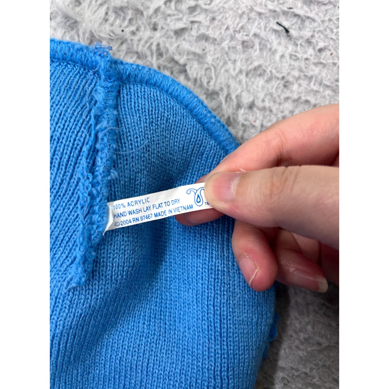 Vintage John 3:16 Beanie Hat Adult One Size Blue Acrylic Knit God So Loved The World Mens Size ONE SIZE - 6 Thumbnail