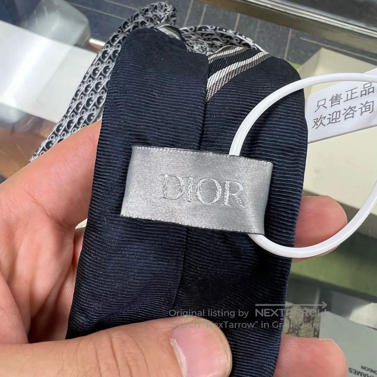 Dior Dior Classic Oblique Logo Silk Tie. Size ONE SIZE - 2 Thumbnail