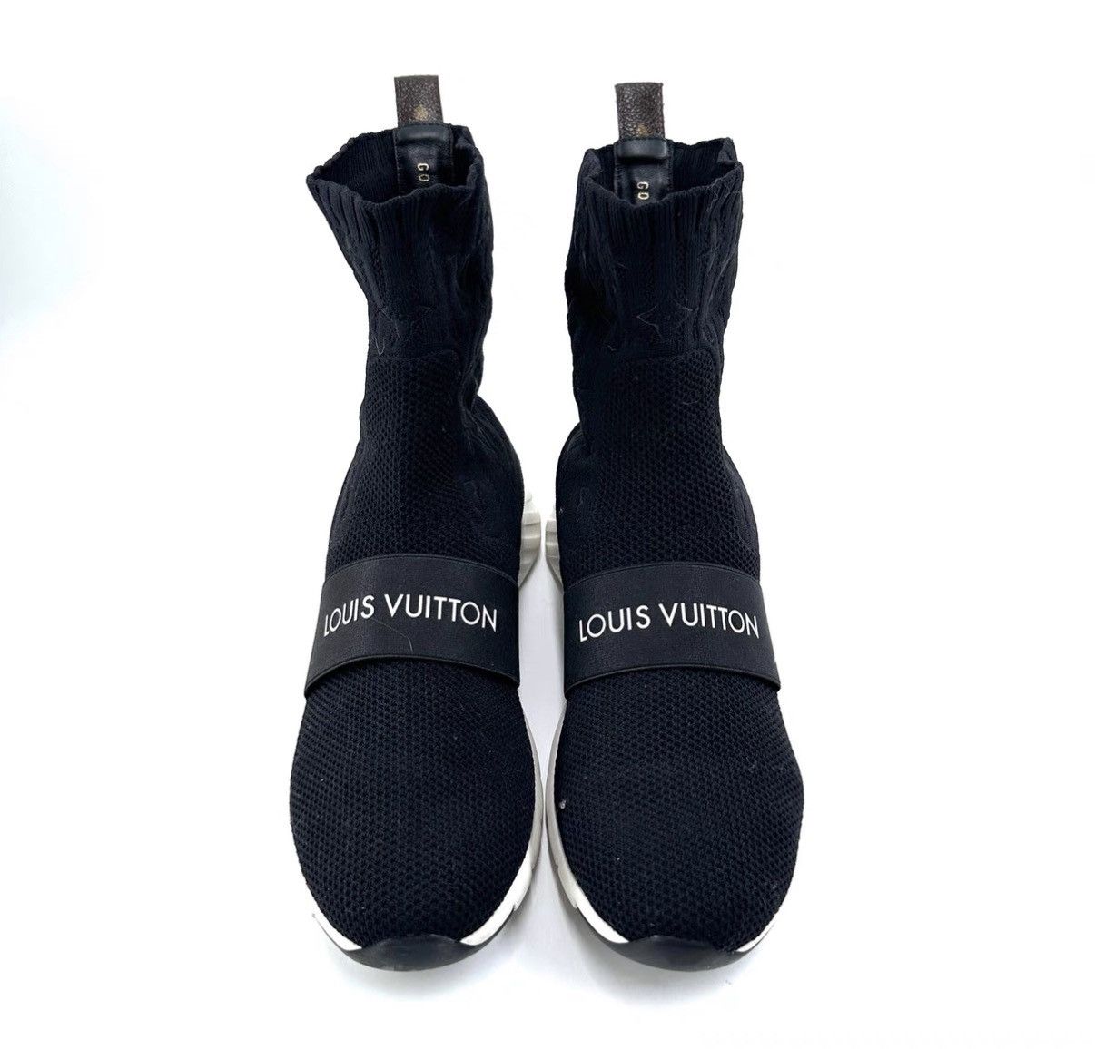 Louis Vuitton Louis Vuitton Black Logo Print Sock Shoes K12 Size US 8 / IT 38 - 2 Thumbnail