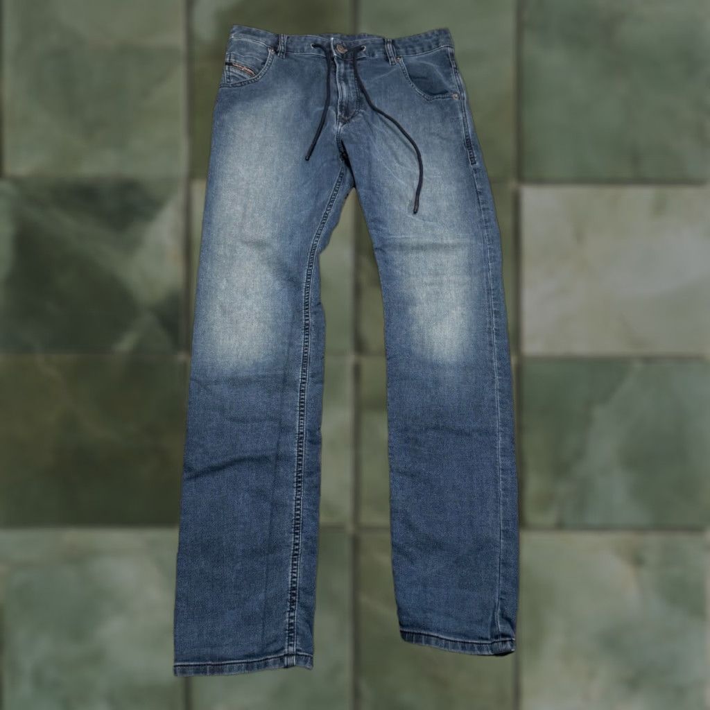 VINTAGE Diesel Krooley Sweatpants Jeans Tapered Slim Fit Made in Italy 30x30 Blue Mens 30in Waist 30in Inseam