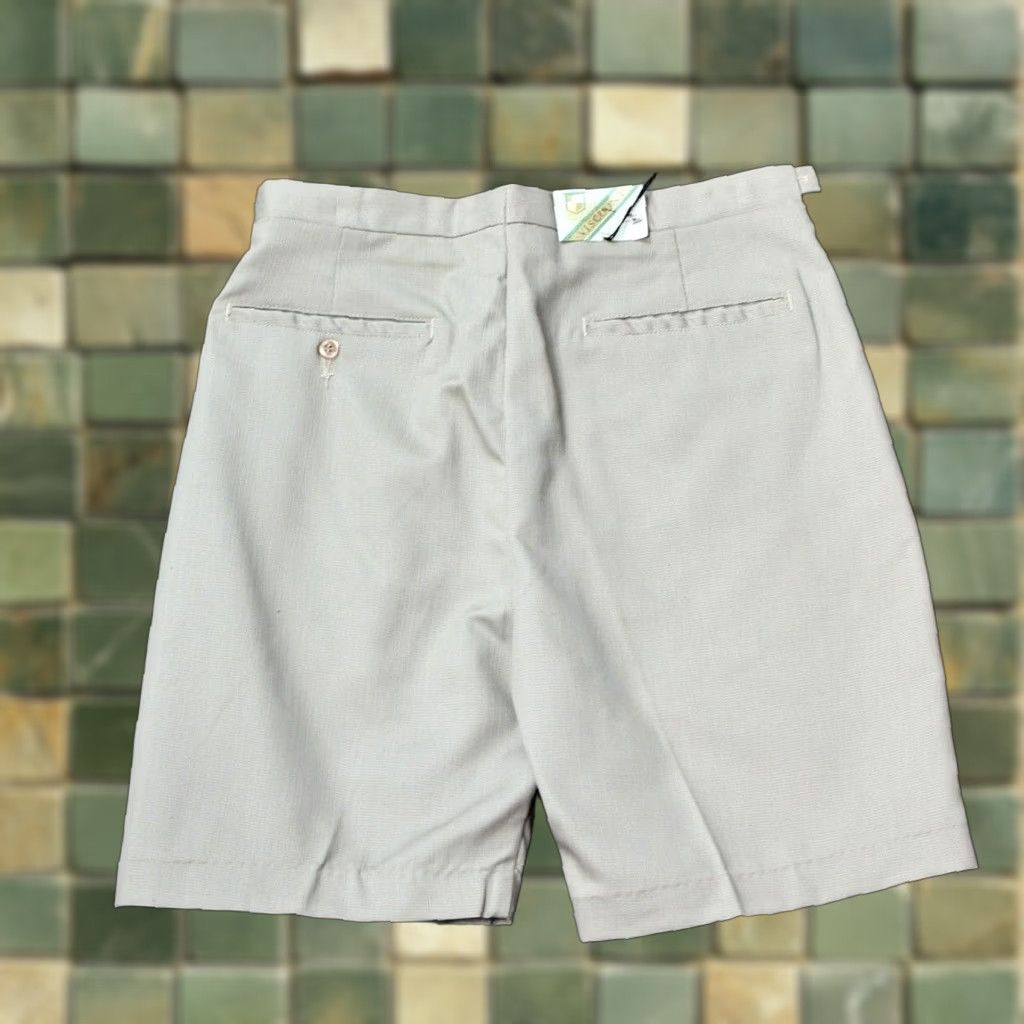 Vintage VINTAGE McCampbell Men's VTG 1960s NOS Light Grey Slack Shorts Sz 26.5 60s Shorts Mens Gray Cotton 1960s McCampbell Size US 27 - 1 Thumbnail