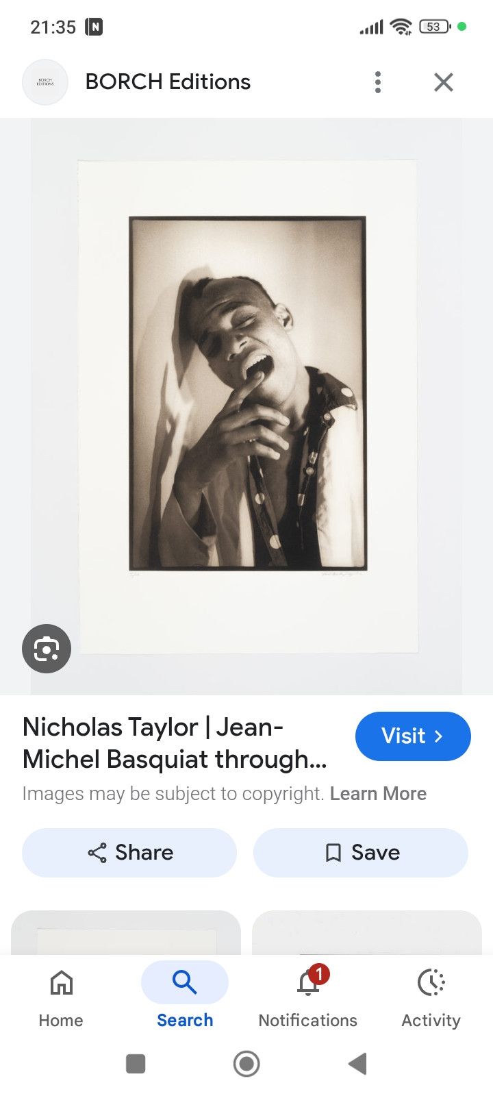 Other Rare JMB Basquait Art Photo Tee tshirt 📸 Size US M / EU 48-50 / 2 - 6 Thumbnail