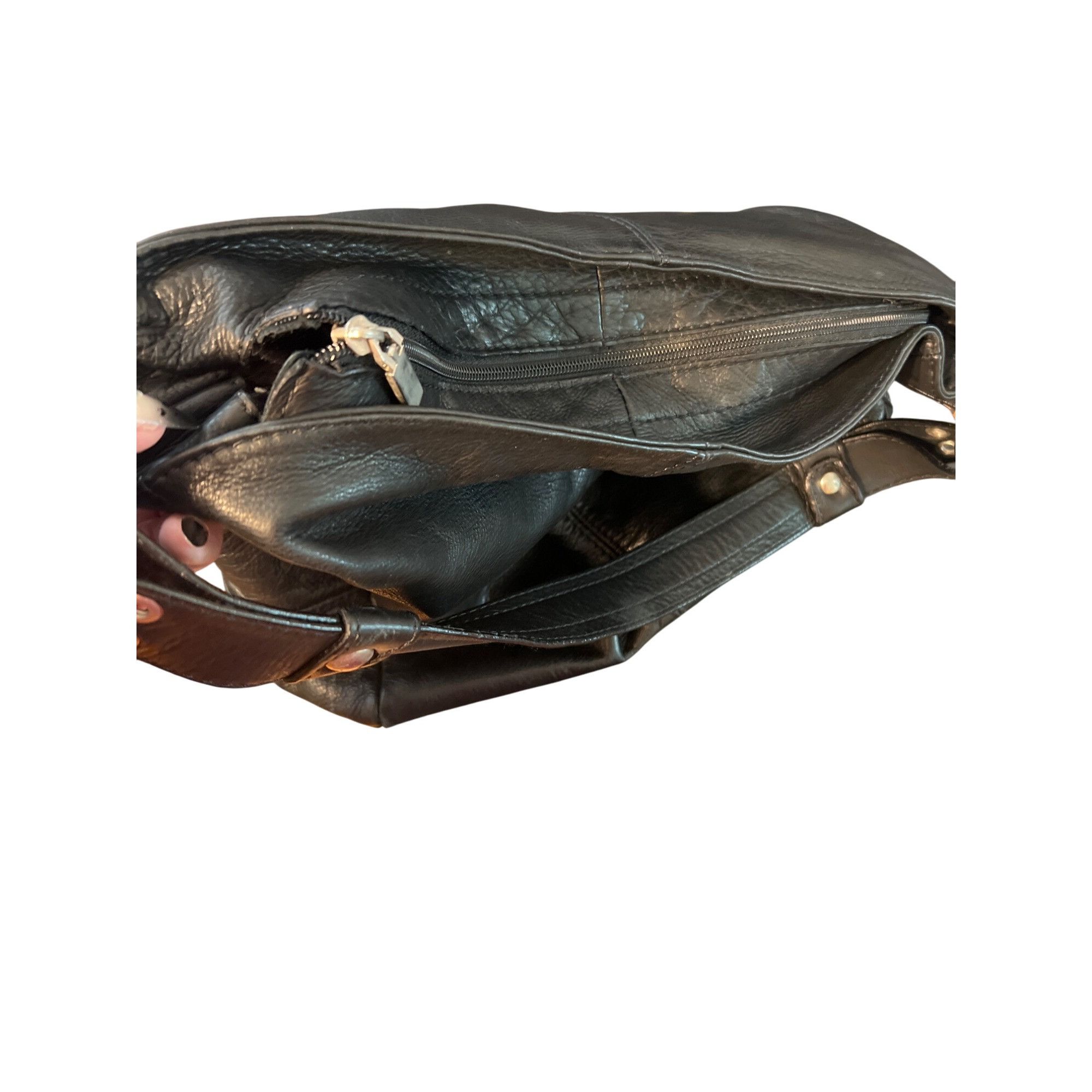 Other Black Leather Borse in Pelle Shoulder Crossbody Bag Italy Si Size ONE SIZE - 6 Thumbnail