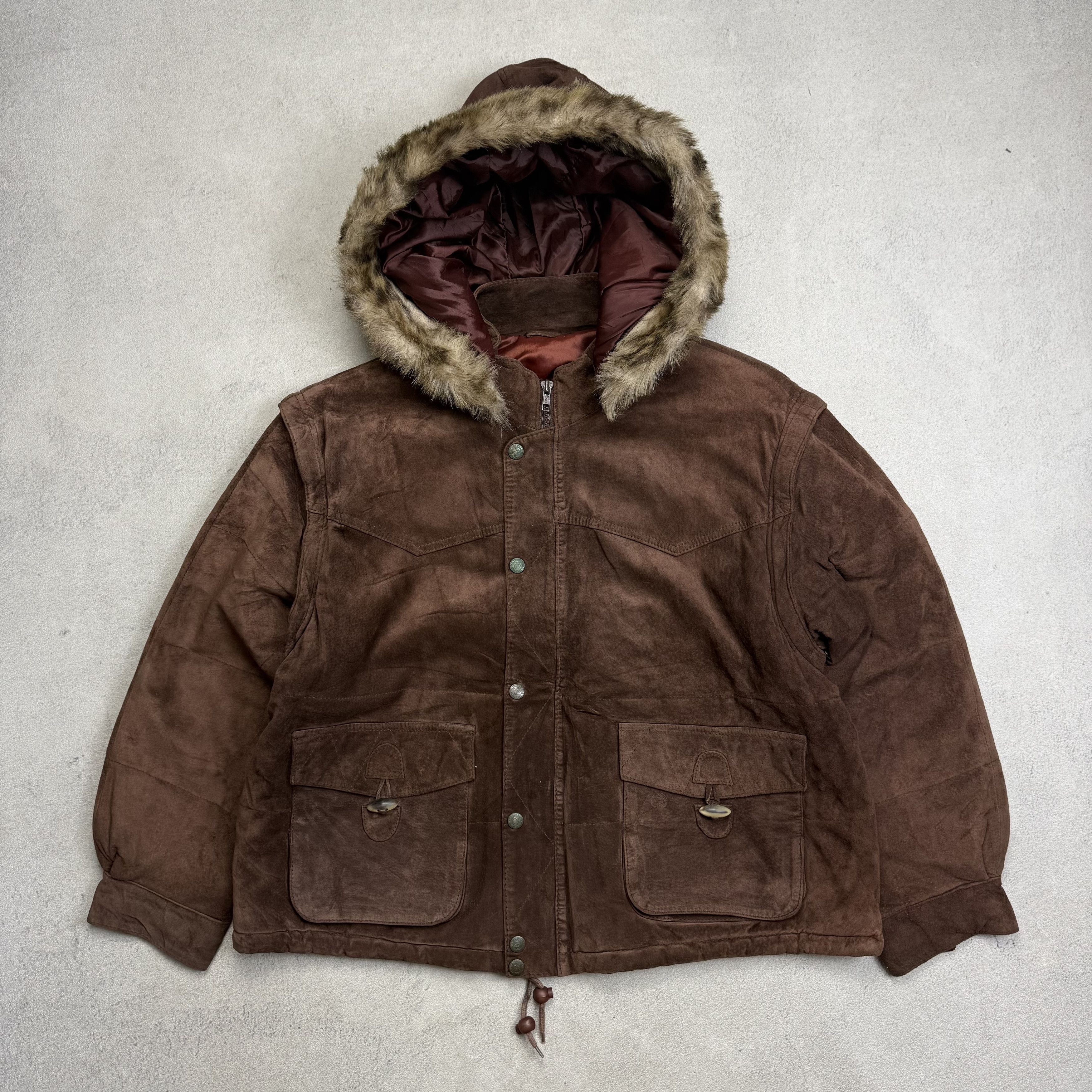 PPFM PPFM Pigskin Leather 2-Way Fur Hooded Jacket Size US M / EU 48-50 / 2 - 2 Thumbnail