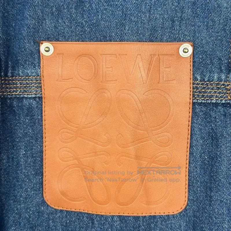 Loewe LOEWE Denim Women's Cardigan with Leather Pocket . Size M / US 6-8 / IT 42-44 - 4 Thumbnail