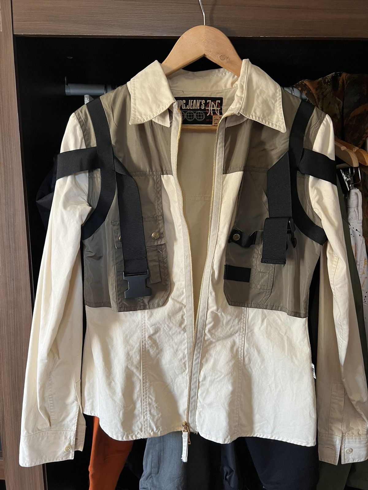 image of Jean Paul Gaultier Parachute Bondage in Beige, Men's (Size Small)