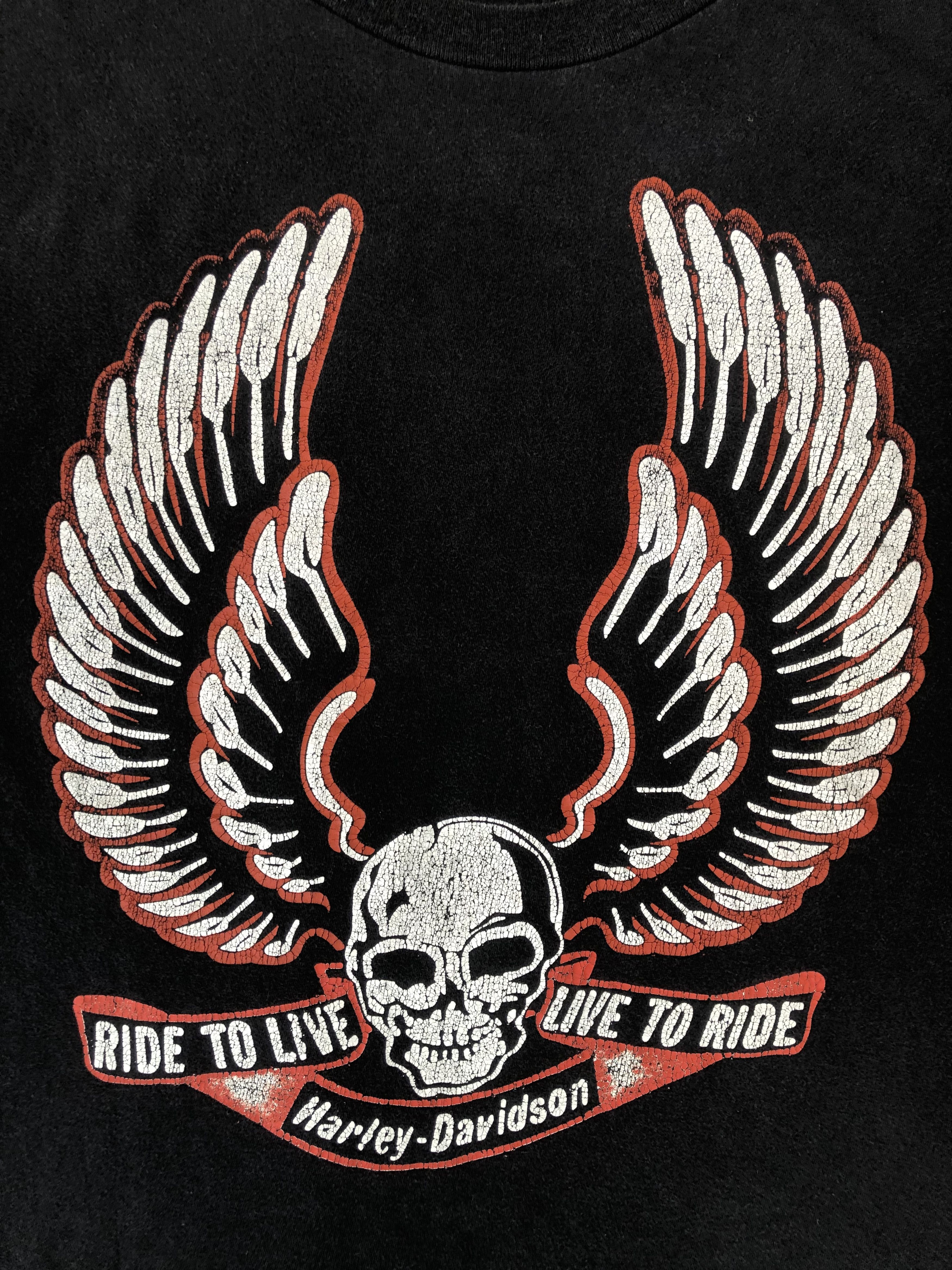 Harley Davidson Vintage 80s Harley Davidson Wing Skull Tee Size US M / EU 48-50 / 2 - 5 Thumbnail