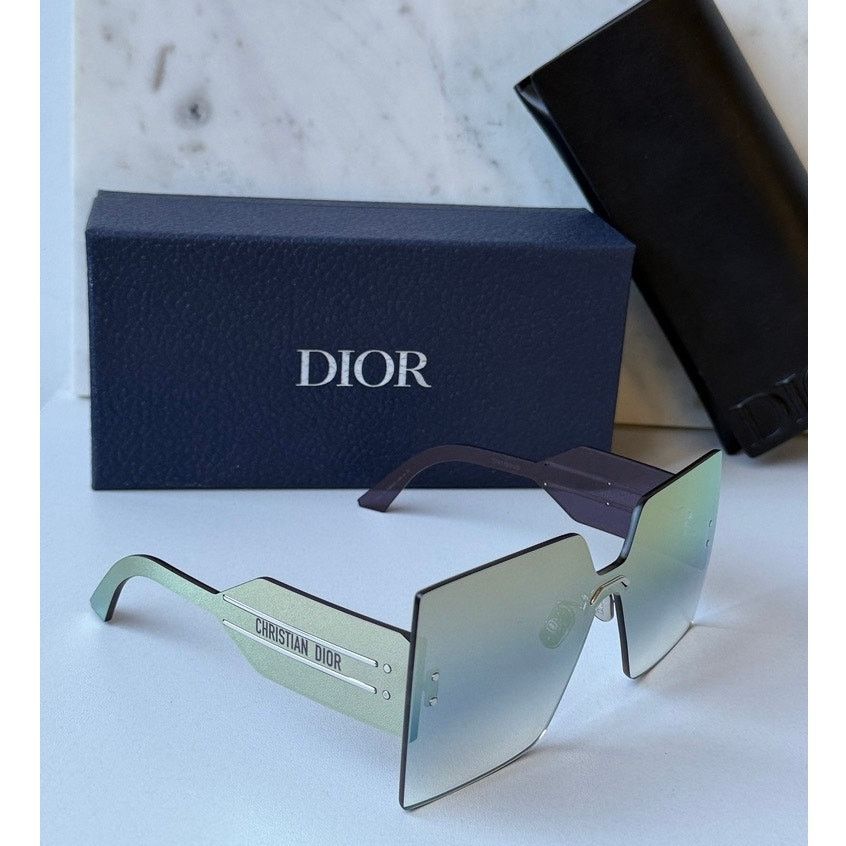 Dior NEW Dior DiorClub M5U Rimless Square Sunglasses Gold Mirror Size ONE SIZE - 1 Thumbnail