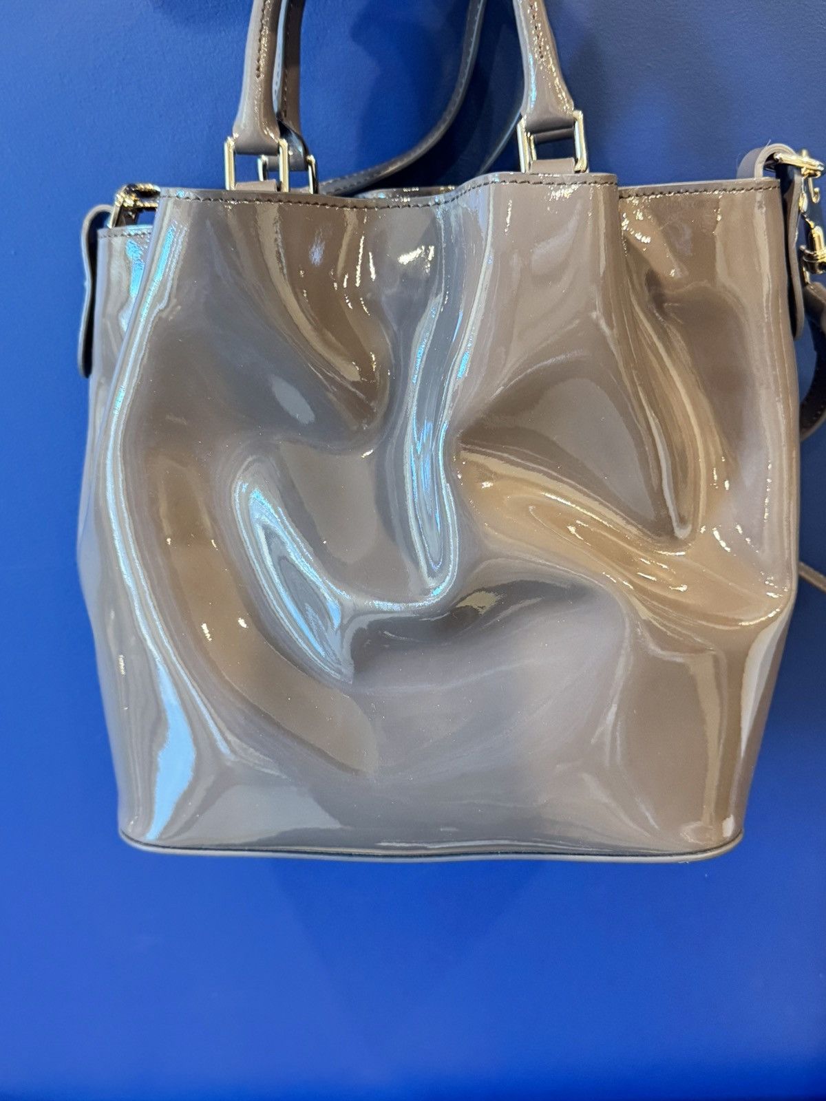 Dooney & Bourke Dooney & Bourke Barlow Satchel Espresso Patent Leather NWT Size ONE SIZE - 11 Thumbnail