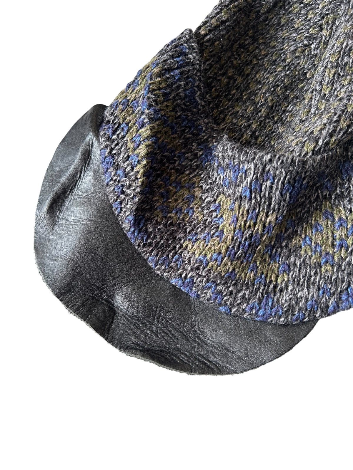 Japanese Brand × Kapital × Vintage Made in Japan Leather Spoon Crochet knitt Japanese Brand Hat Size ONE SIZE - 6 Thumbnail