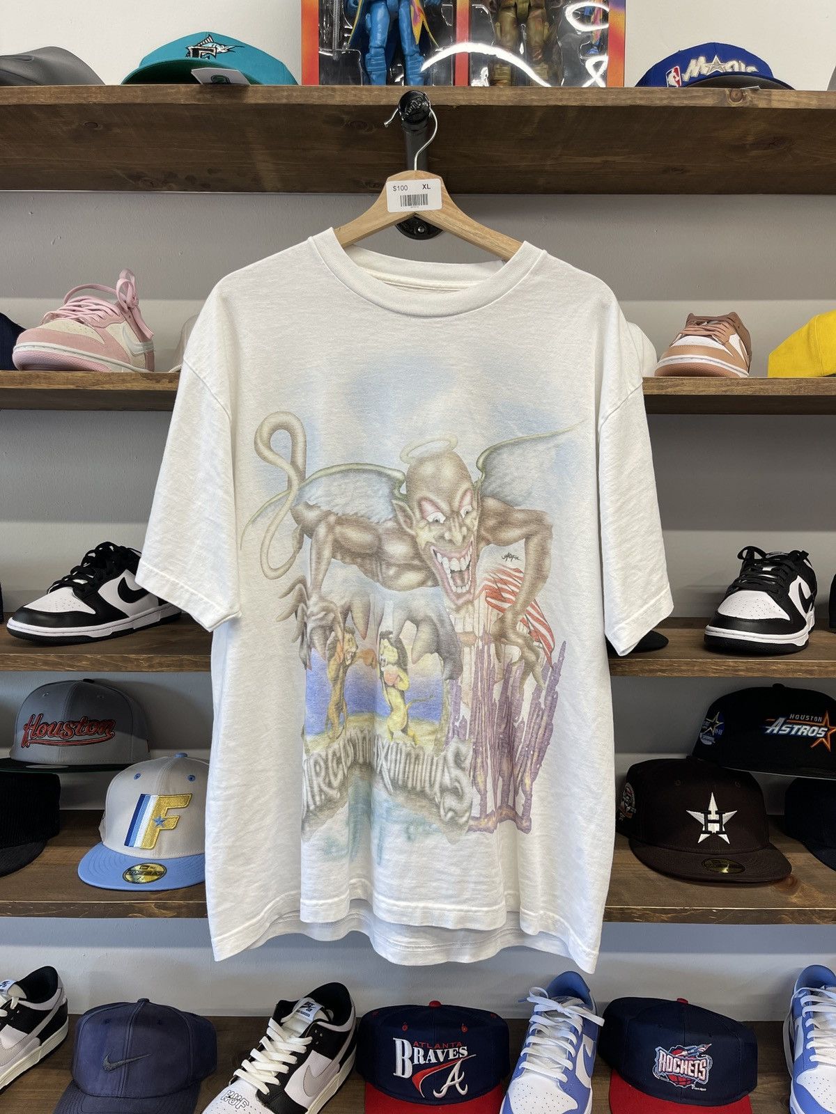 image of Travis Scott Utopia T-Shirt in White, Men's (Size XL)