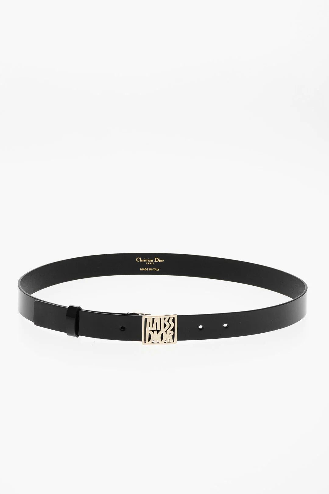 Dior o1mm0326 Size: 90 / Patent Leather Belt in Black Size ONE SIZE - 3 Thumbnail