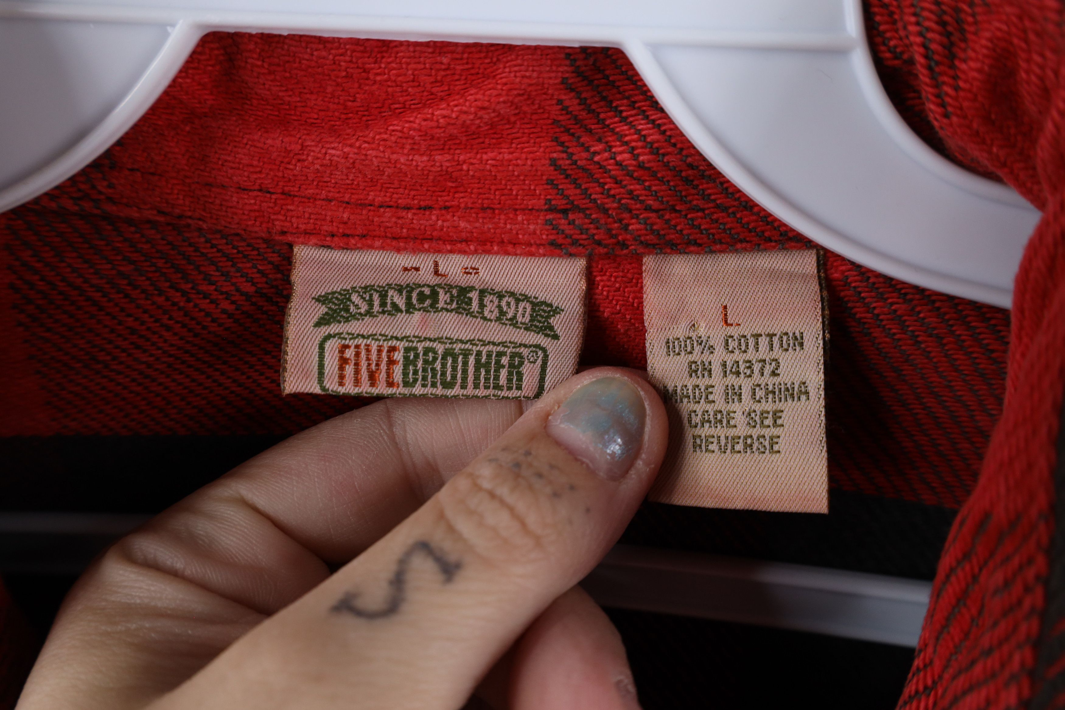 FiveBrother × Vintage Vintage 90s Five Brother Heavyweight Flannel Button Shirt Size US L / EU 52-54 / 3 - 9 Thumbnail