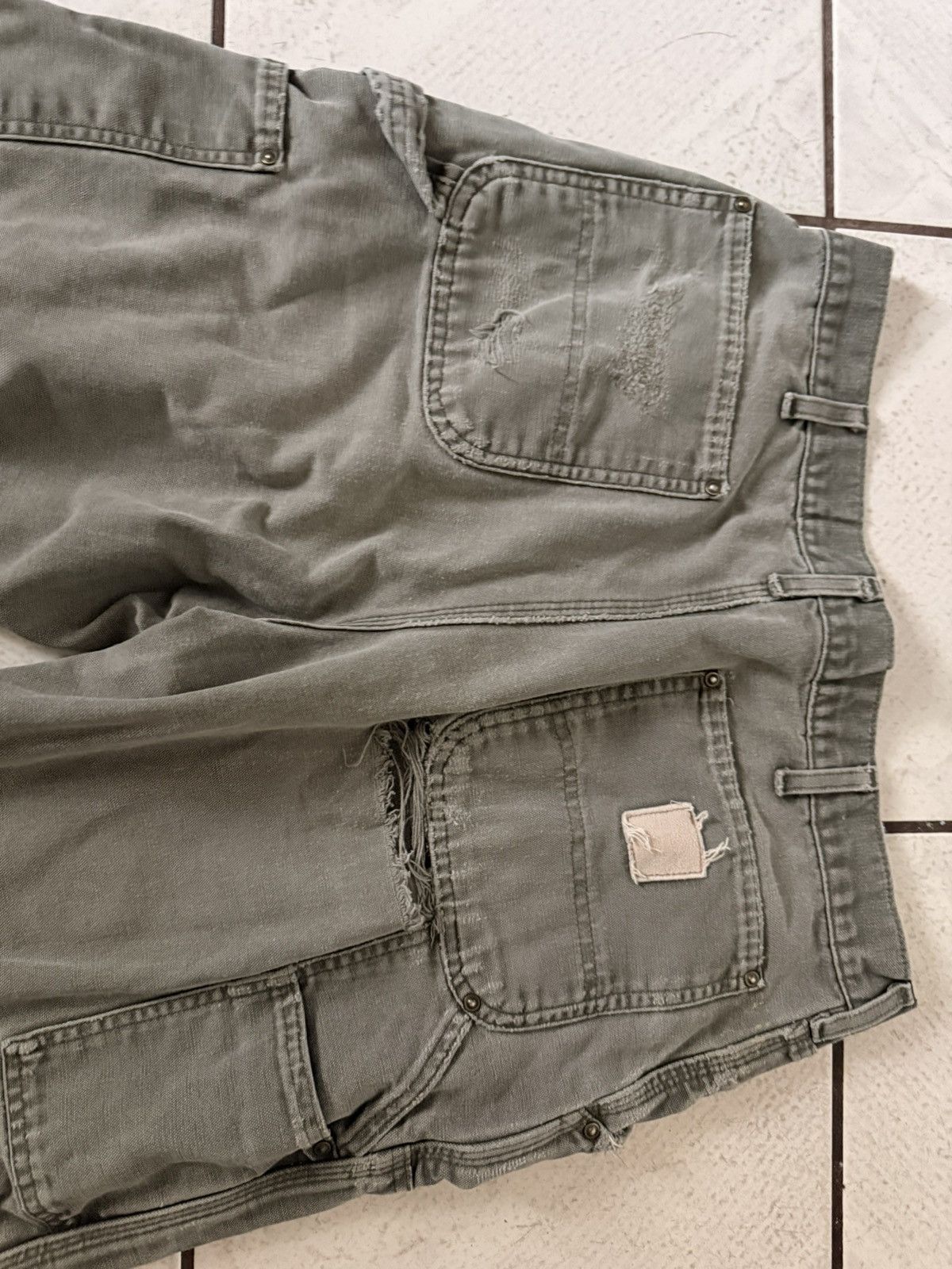Carhartt Vintage olive green Carthartt doubleknee workwear pants Size US 36 / EU 52 - 5 Thumbnail